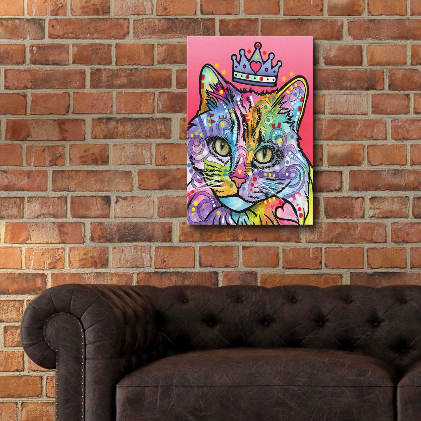 Epic Art 'Love Cat 5' by Dean Russo, Acrylic Glass Wall Art,16x24