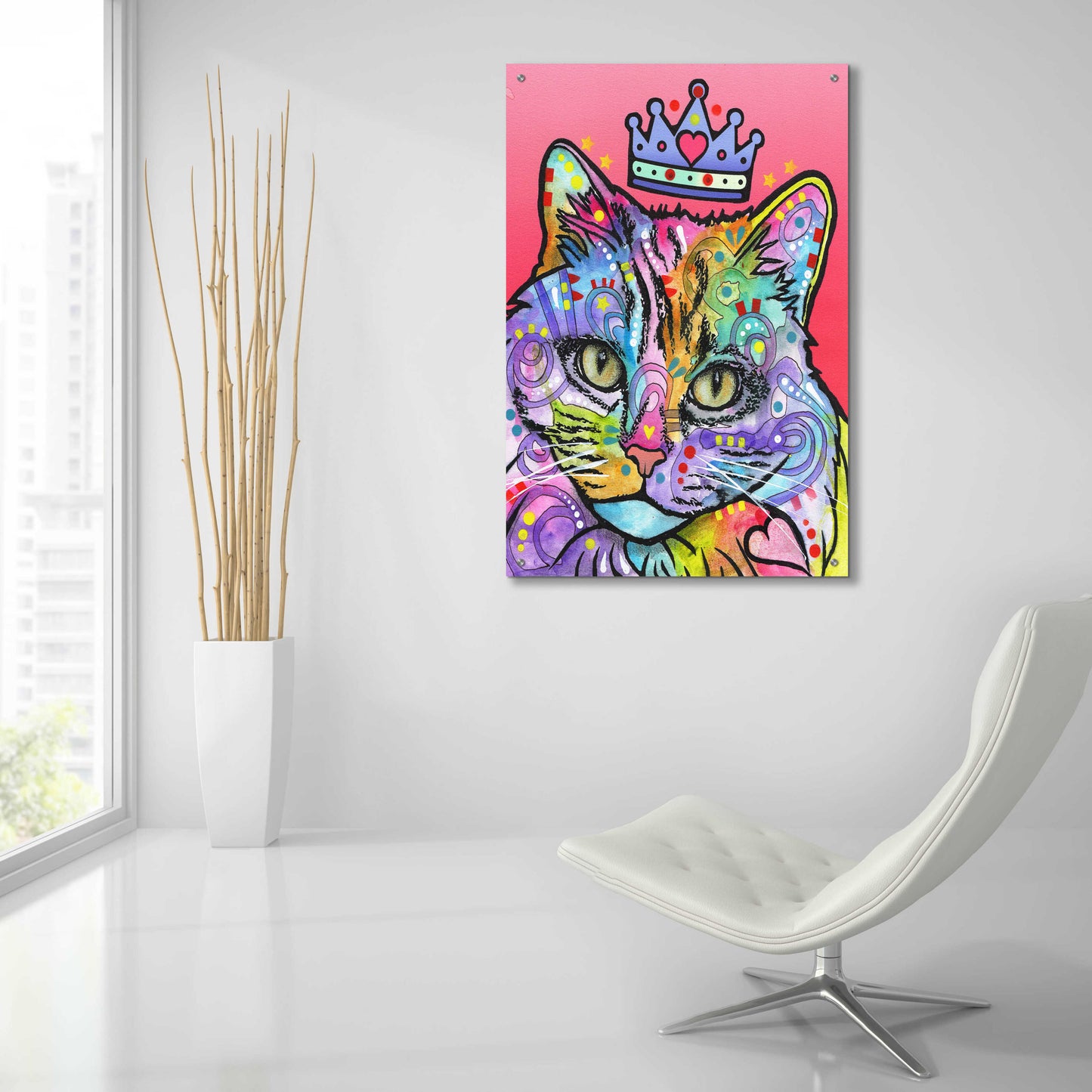 Epic Art 'Love Cat 5' by Dean Russo, Acrylic Glass Wall Art,24x36