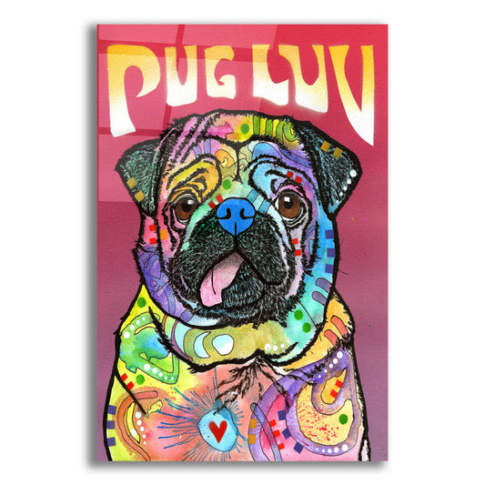 Epic Art 'Pug Luv' by Dean Russo, Acrylic Glass Wall Art