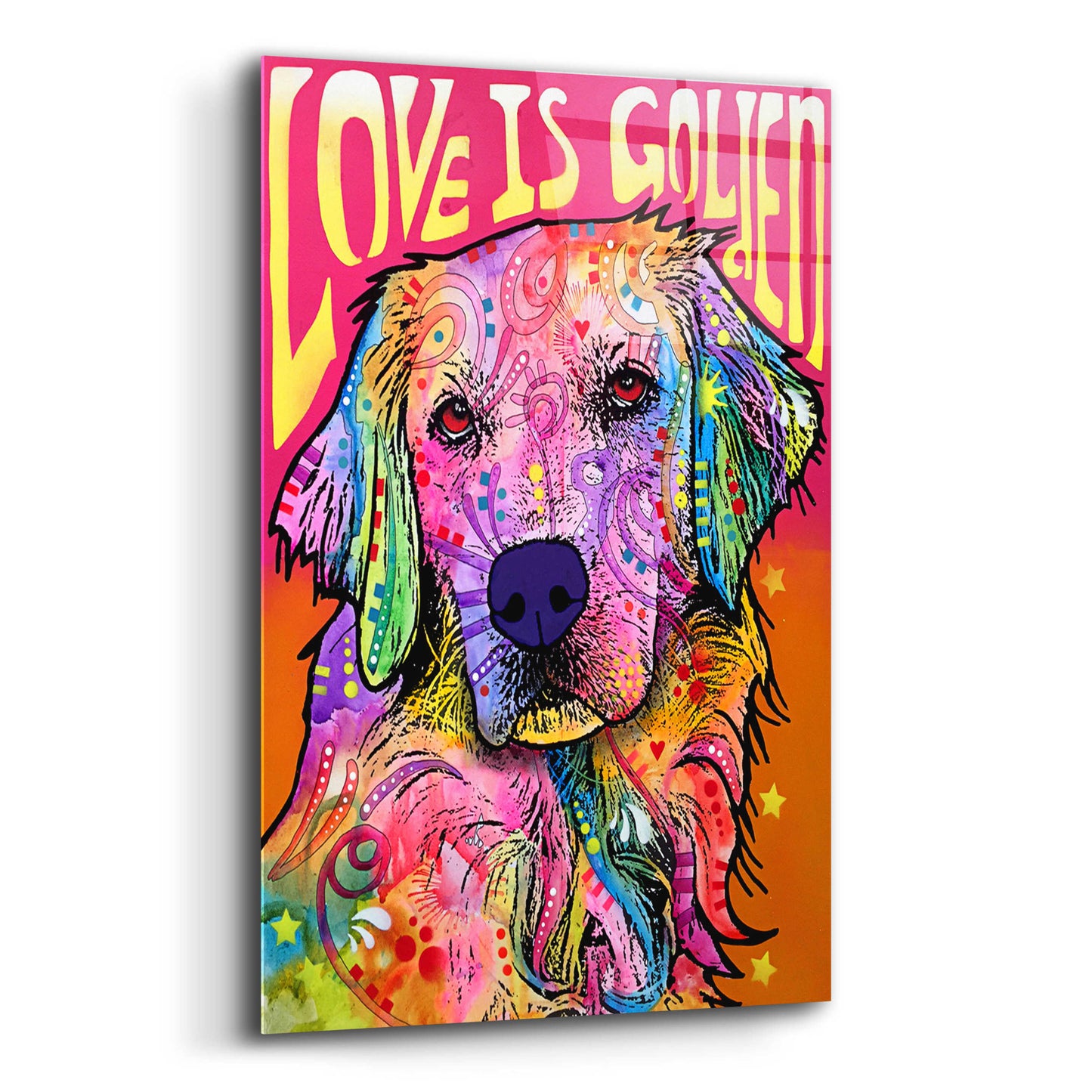 Epic Art 'Love Is Golden' by Dean Russo, Acrylic Glass Wall Art,12x16