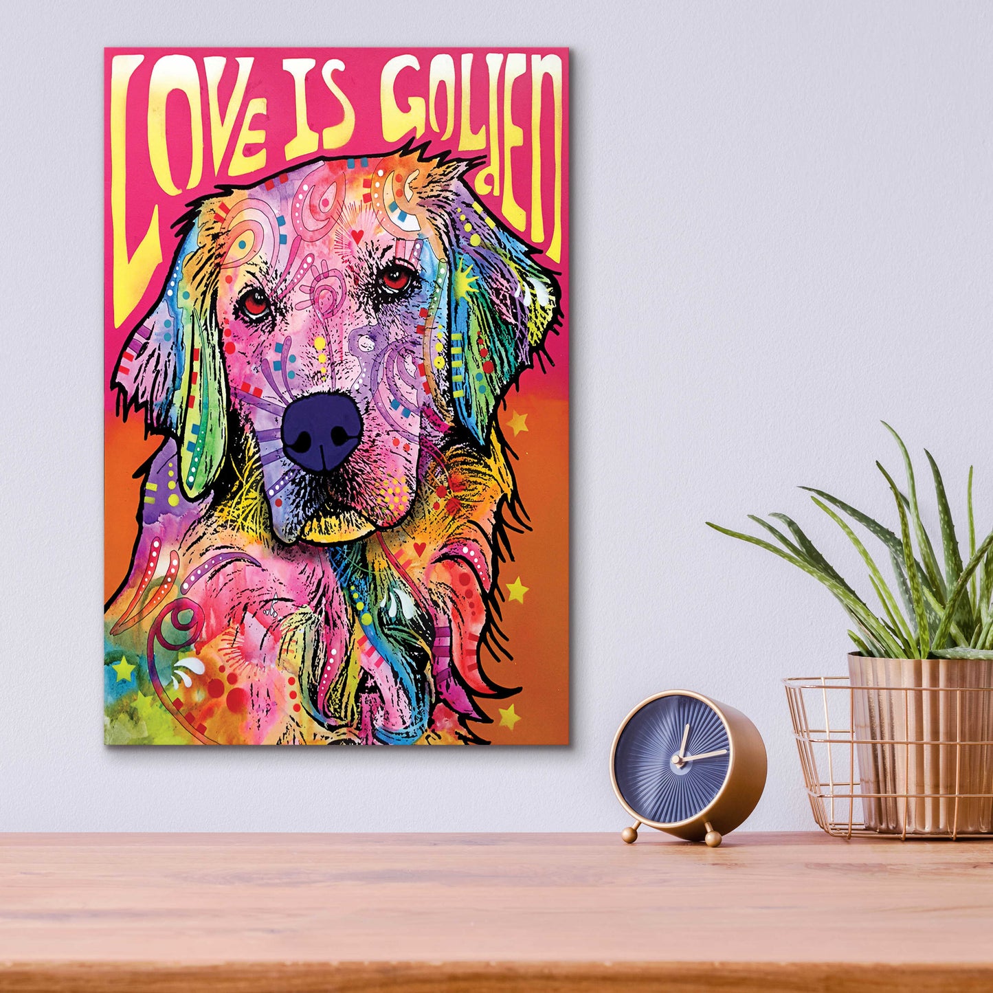 Epic Art 'Love Is Golden' by Dean Russo, Acrylic Glass Wall Art,12x16