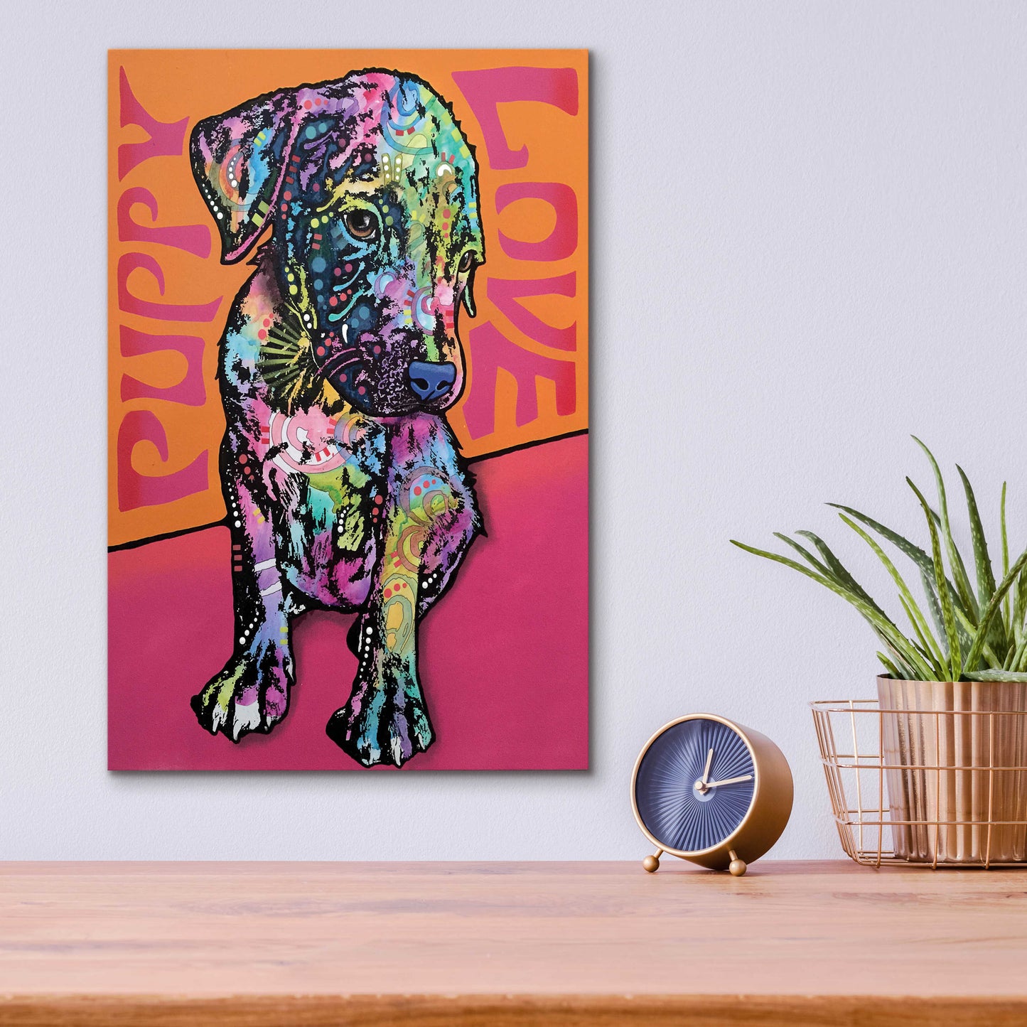 Epic Art 'Puppy Love' by Dean Russo, Acrylic Glass Wall Art,12x16