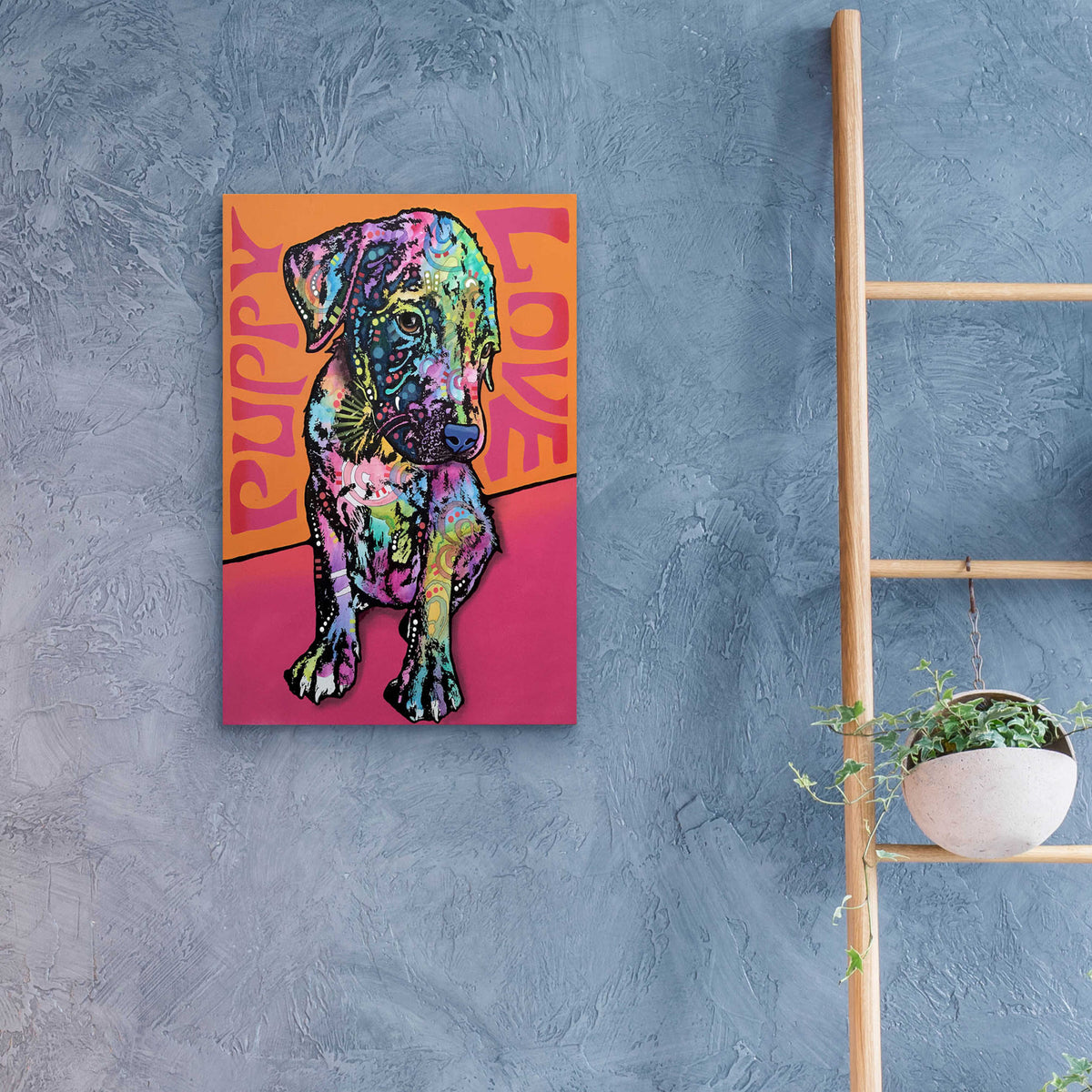 Epic Art 'Puppy Love' by Dean Russo, Acrylic Glass Wall Art,16x24