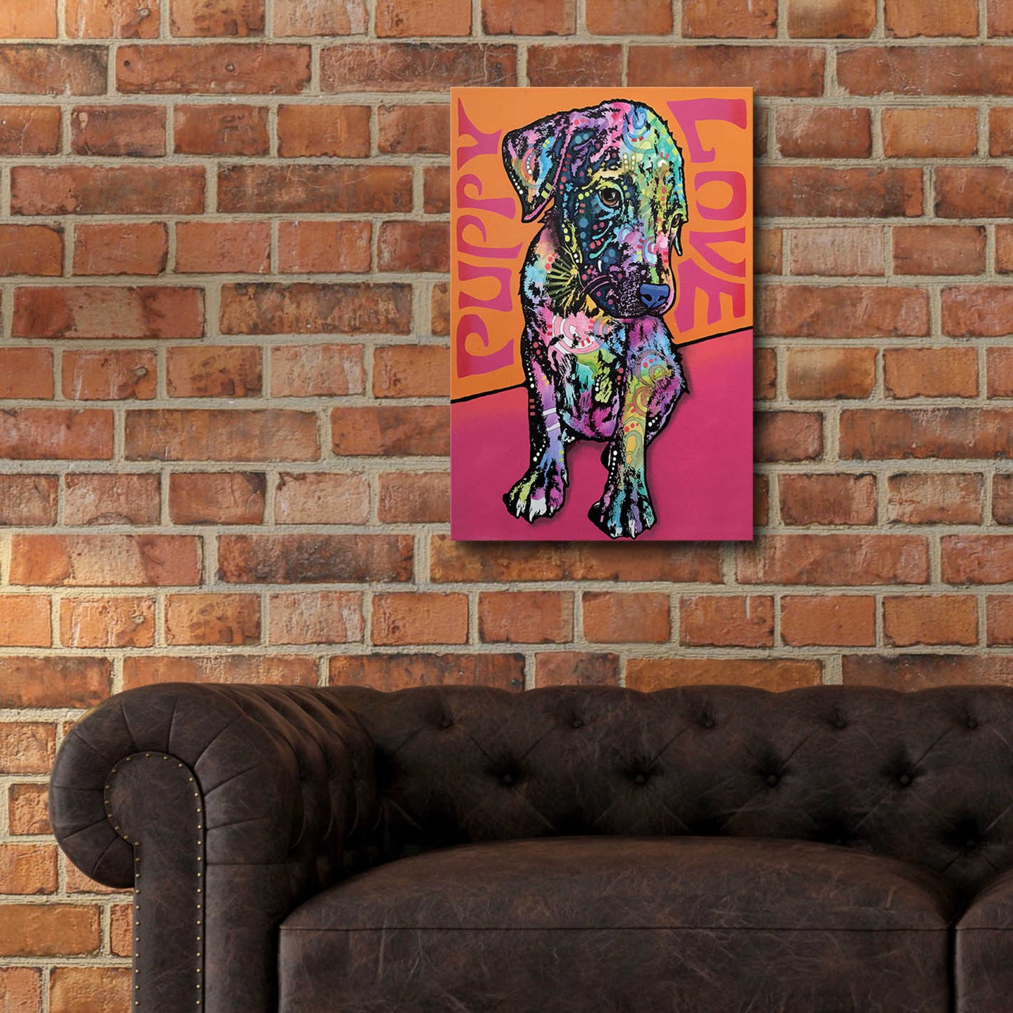 Epic Art 'Puppy Love' by Dean Russo, Acrylic Glass Wall Art,16x24
