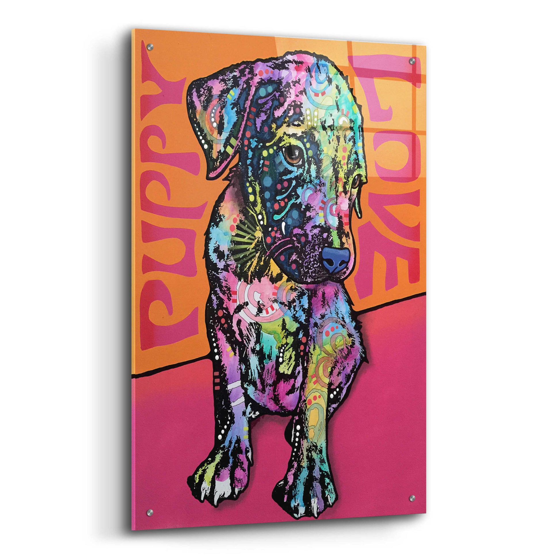 Epic Art 'Puppy Love' by Dean Russo, Acrylic Glass Wall Art,24x36