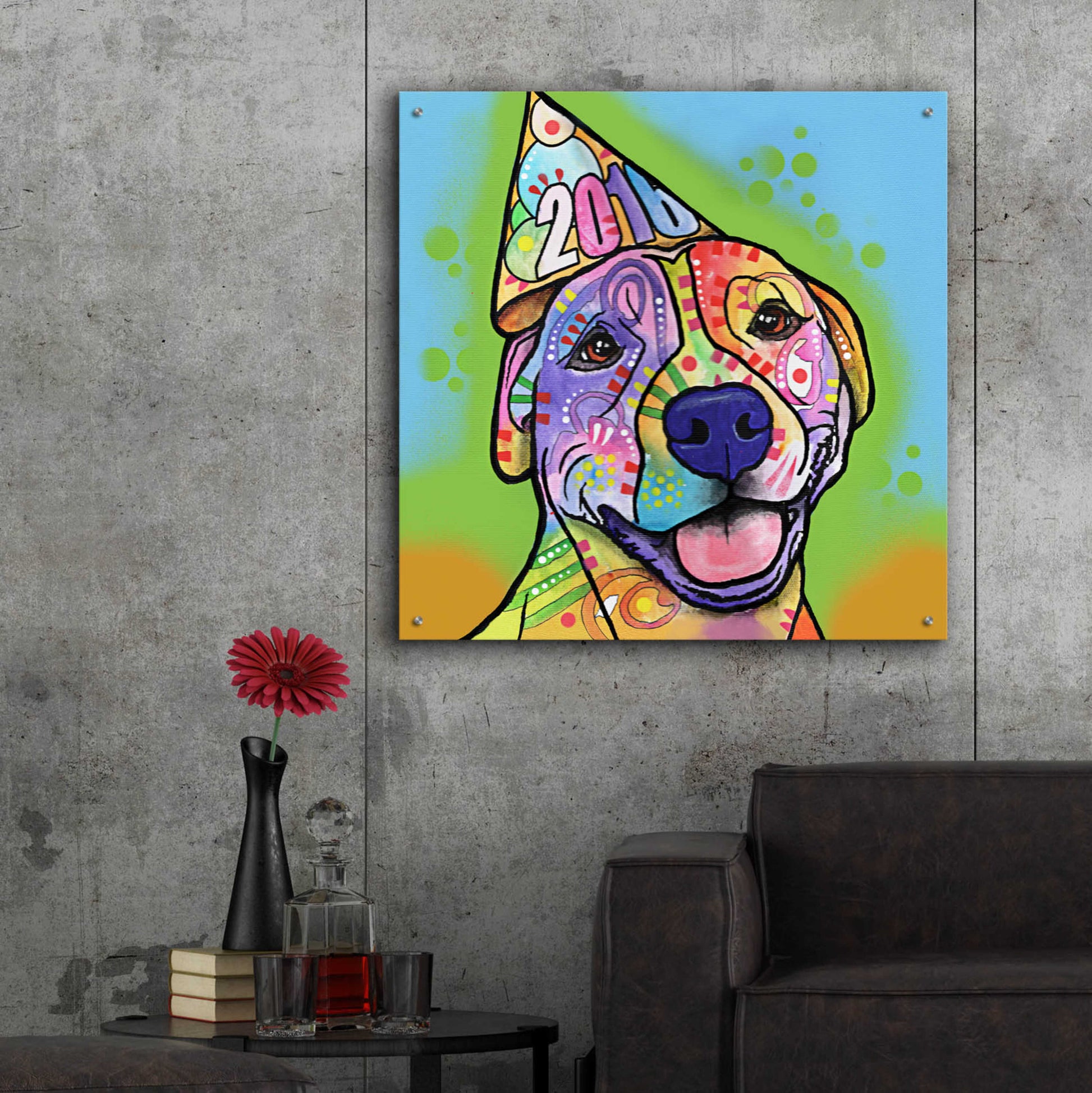 Epic Art 'Calendar Roxy' by Dean Russo, Acrylic Glass Wall Art,36x36