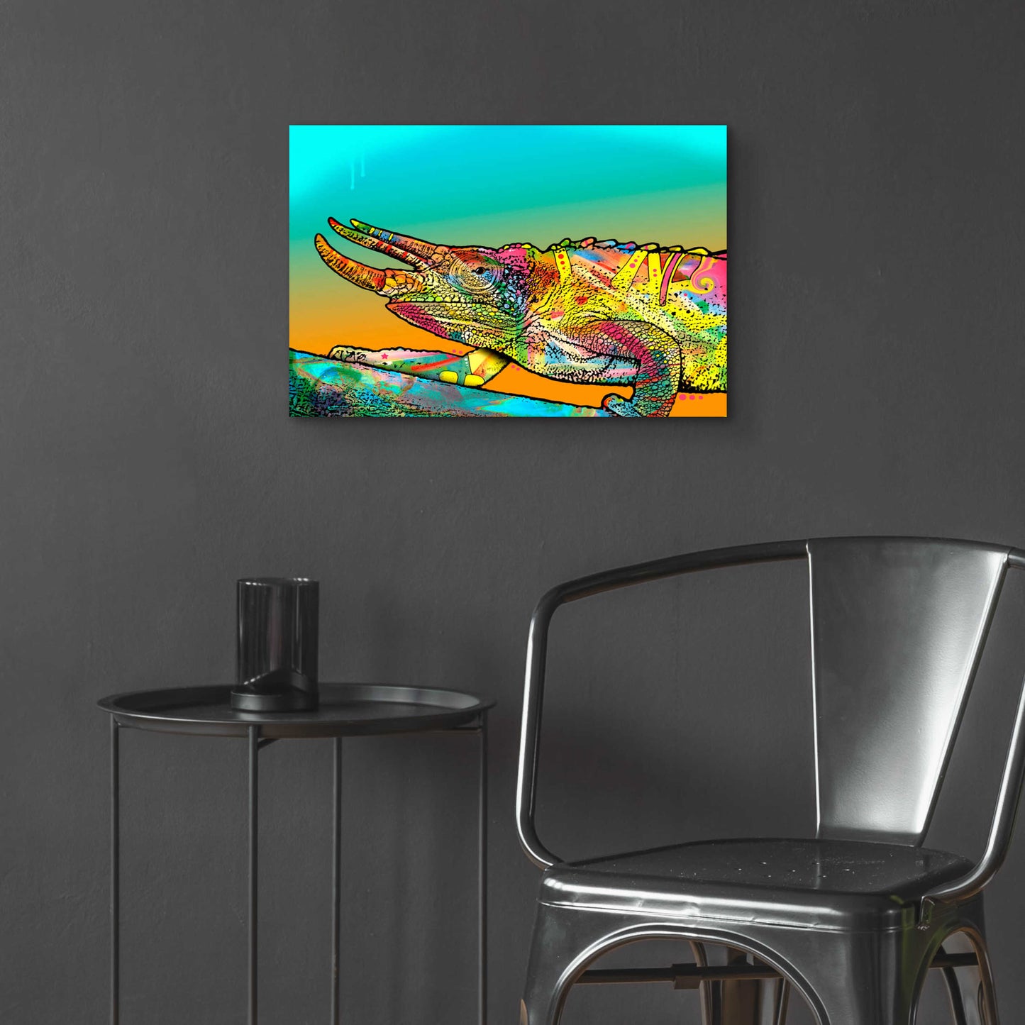 Epic Art 'Chameleon' by Dean Russo, Acrylic Glass Wall Art,24x16