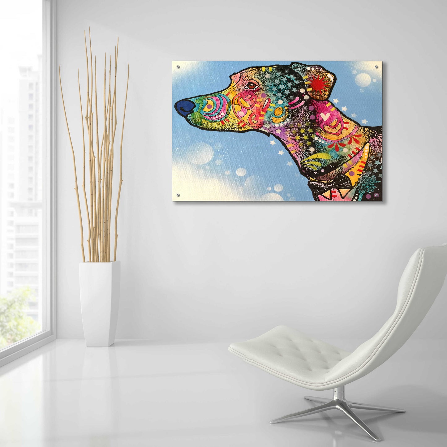 Epic Art 'Enzo' by Dean Russo, Acrylic Glass Wall Art,36x24