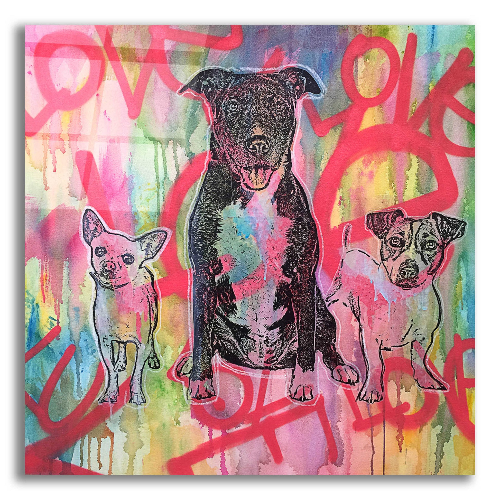 Epic Art 'Tres Amigos' by Dean Russo, Acrylic Glass Wall Art,12x12