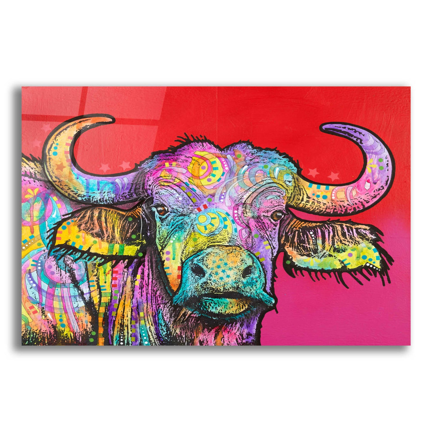 Epic Art 'Wildebeest' by Dean Russo, Acrylic Glass Wall Art,16x12