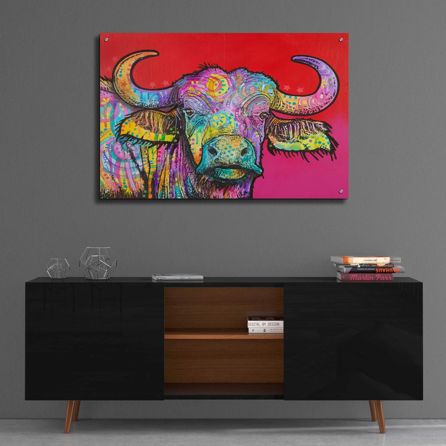 Epic Art 'Wildebeest' by Dean Russo, Acrylic Glass Wall Art,36x24