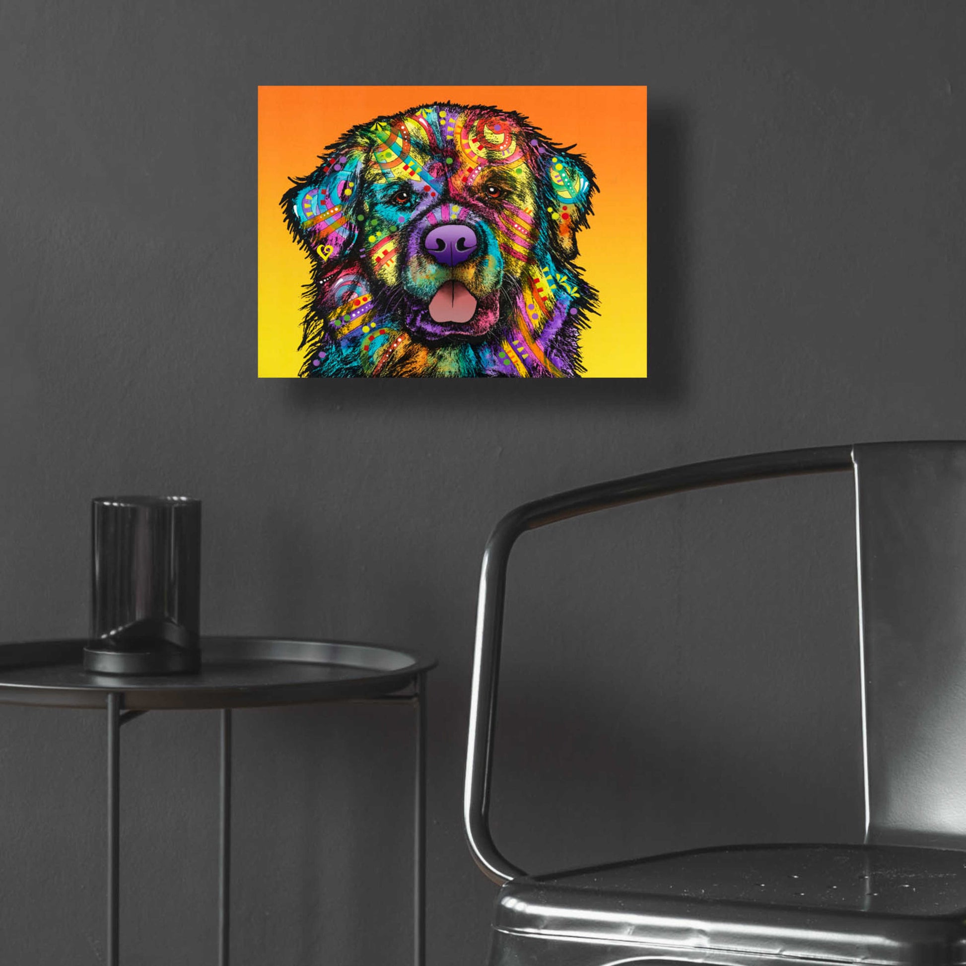 Epic Art 'Newfie' by Dean Russo, Acrylic Glass Wall Art,16x12