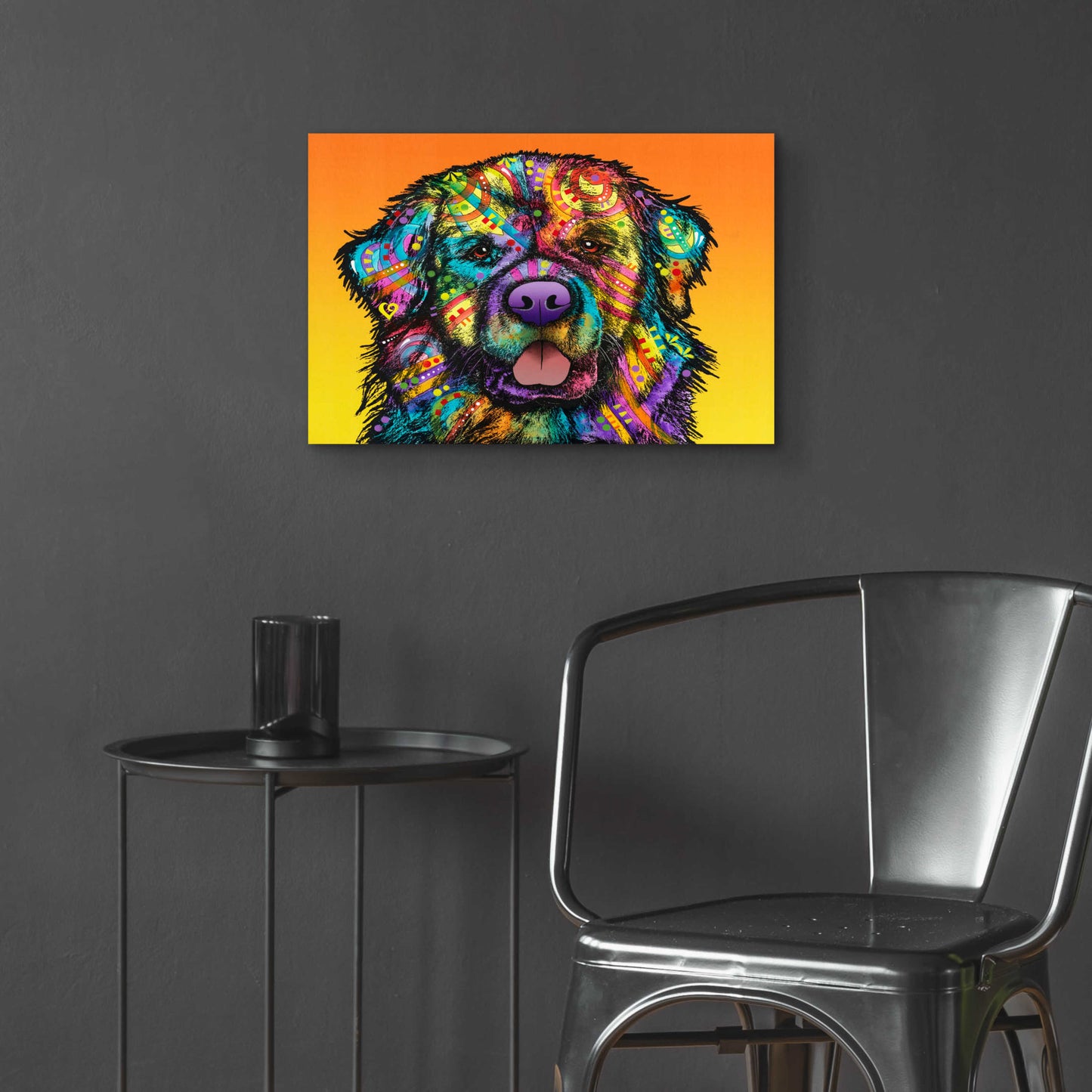 Epic Art 'Newfie' by Dean Russo, Acrylic Glass Wall Art,24x16