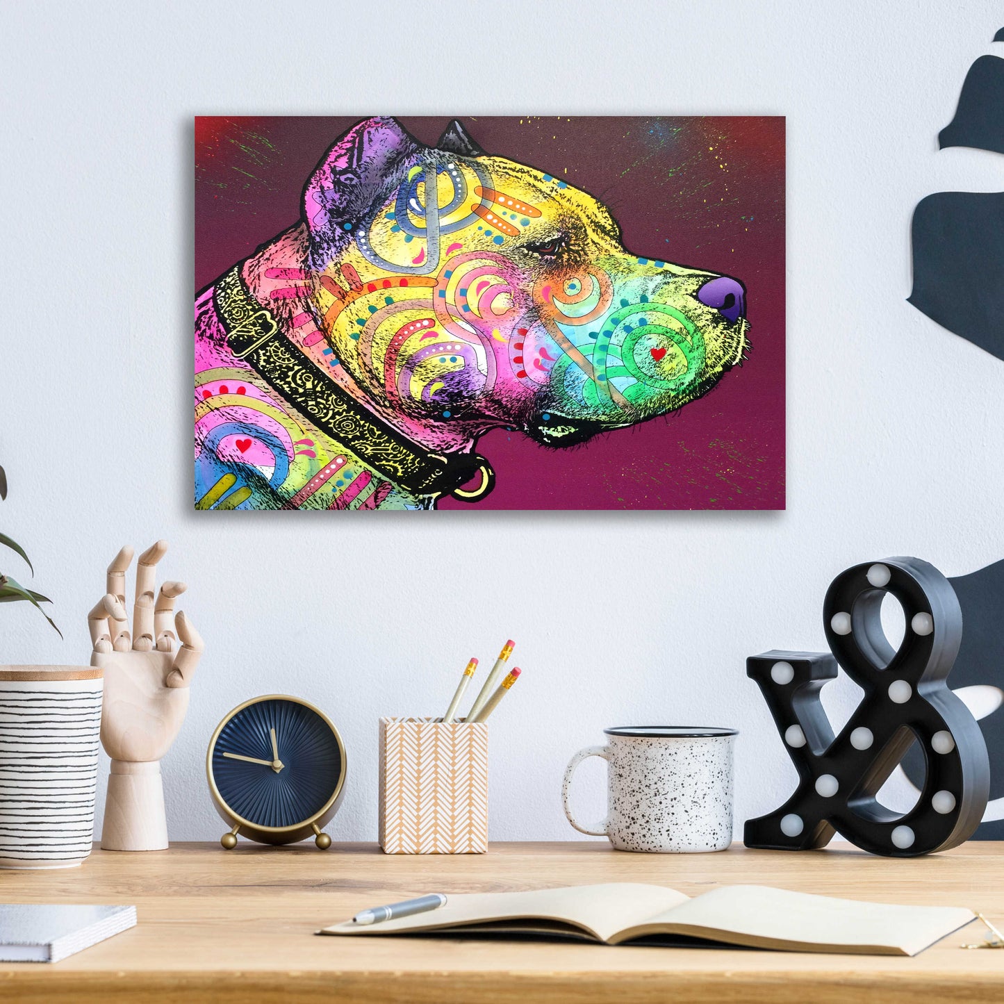 Epic Art 'Pitbull Soul' by Dean Russo, Acrylic Glass Wall Art,16x12