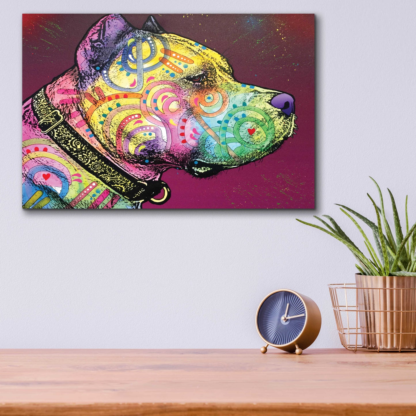 Epic Art 'Pitbull Soul' by Dean Russo, Acrylic Glass Wall Art,16x12