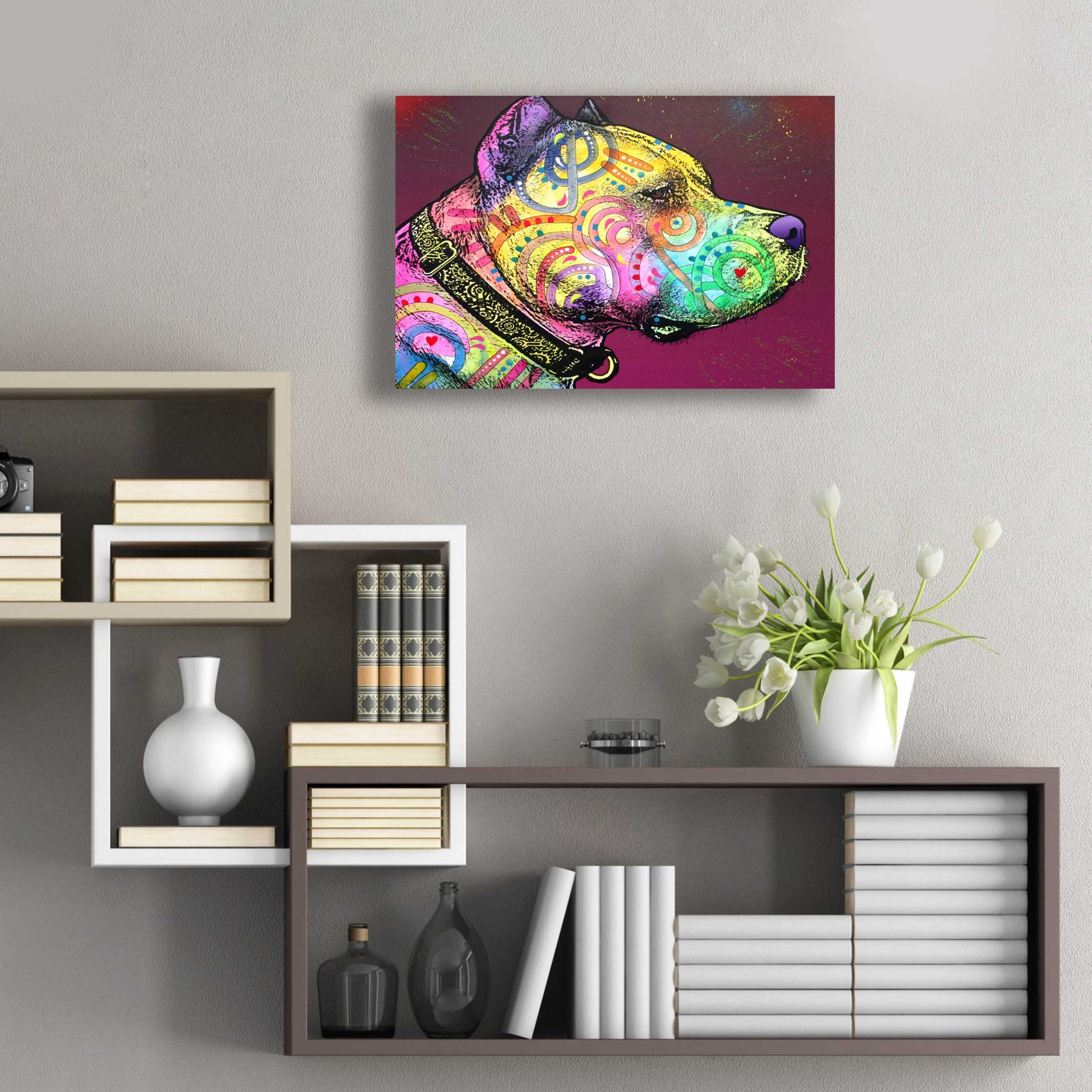 Epic Art 'Pitbull Soul' by Dean Russo, Acrylic Glass Wall Art,24x16