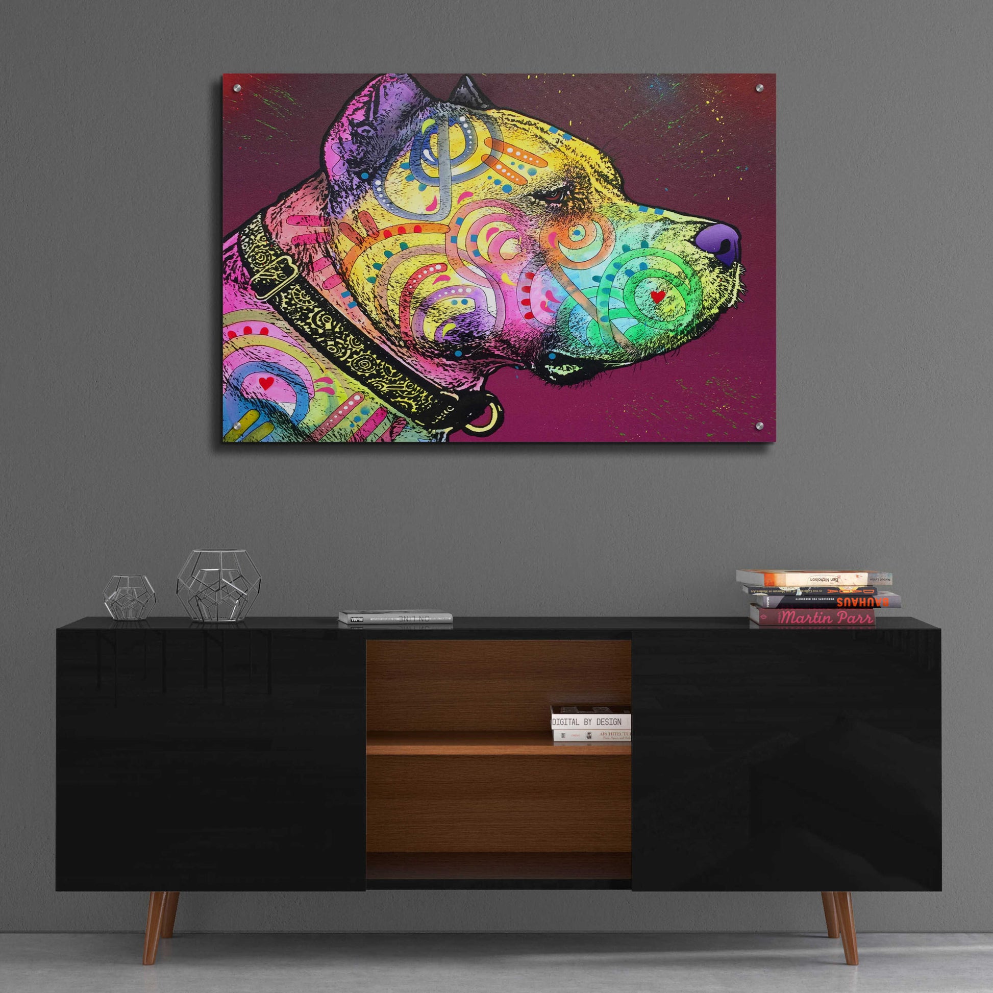 Epic Art 'Pitbull Soul' by Dean Russo, Acrylic Glass Wall Art,36x24