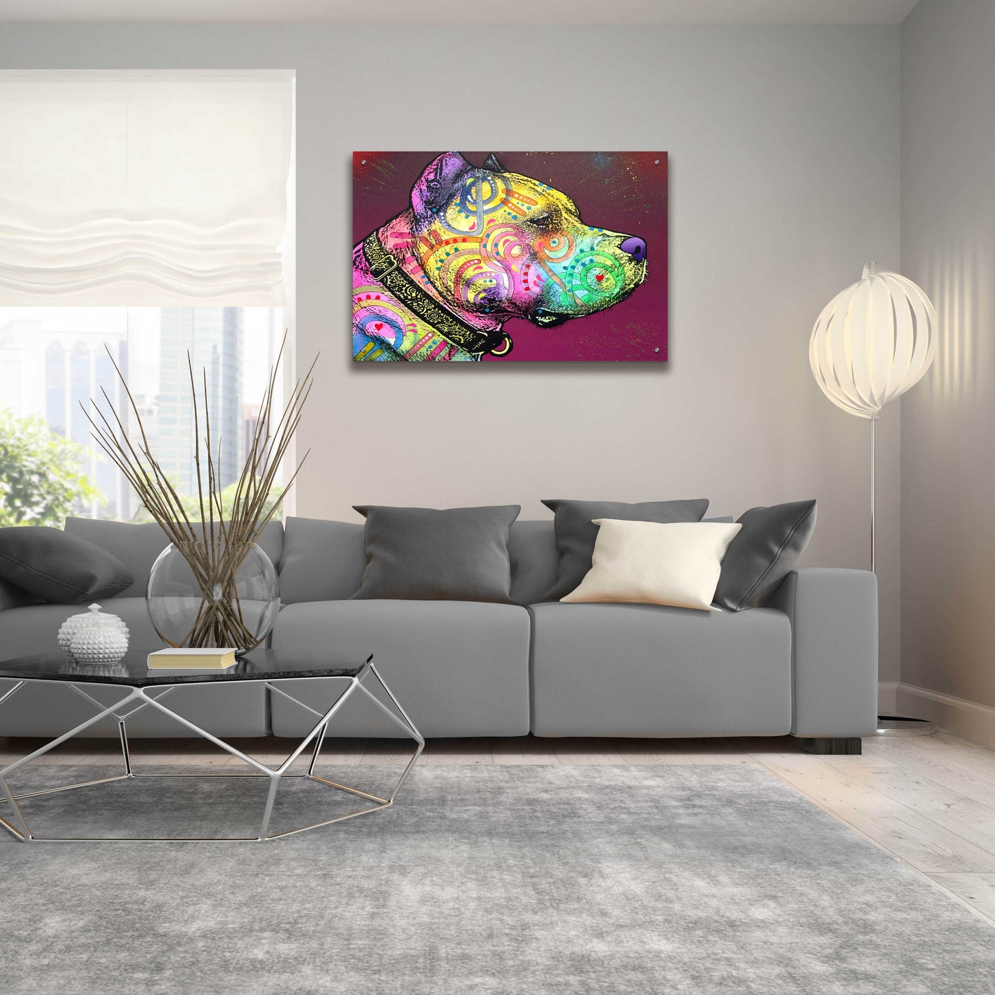 Epic Art 'Pitbull Soul' by Dean Russo, Acrylic Glass Wall Art,36x24