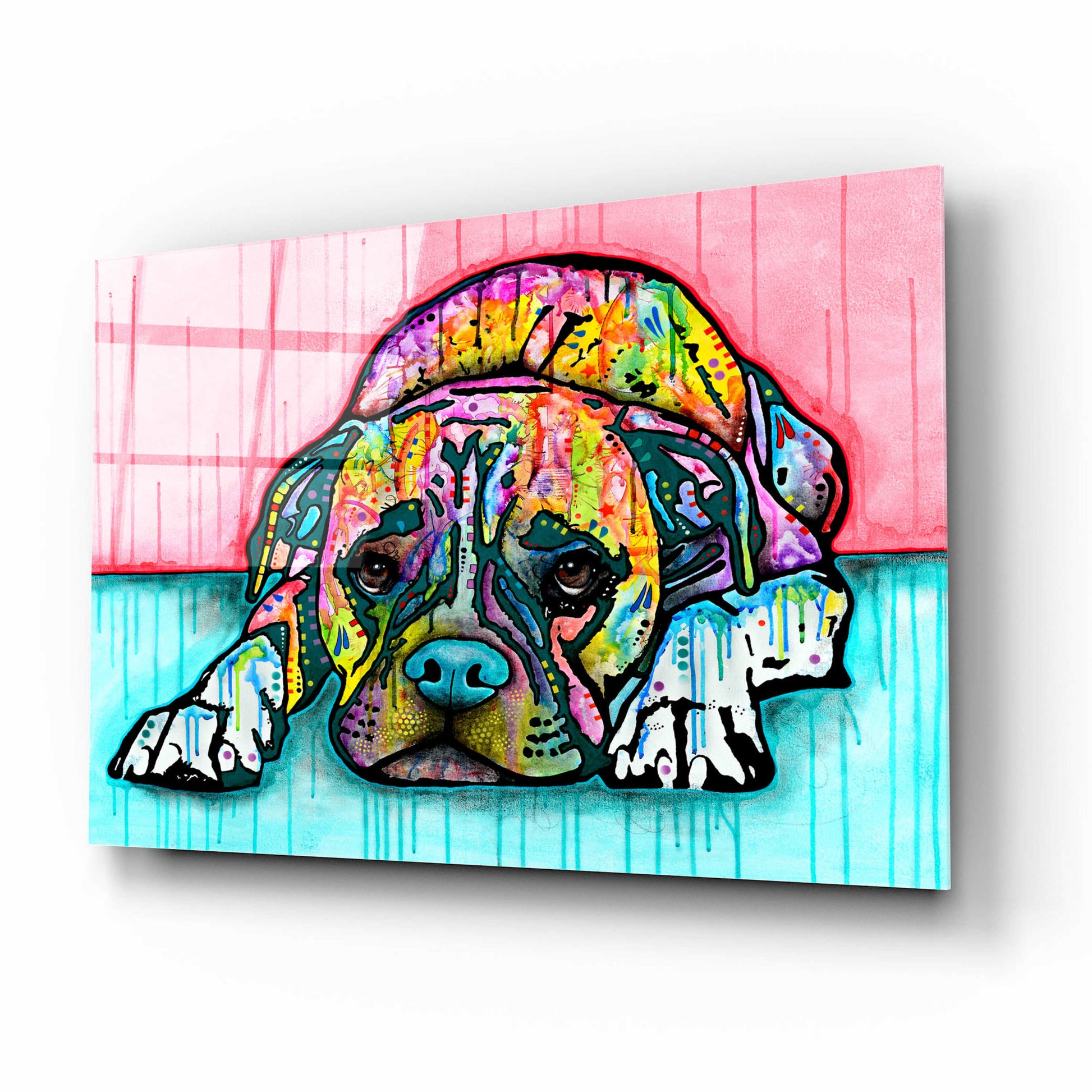 Epic Art 'Lying Boxer' by Dean Russo, Acrylic Glass Wall Art,16x12