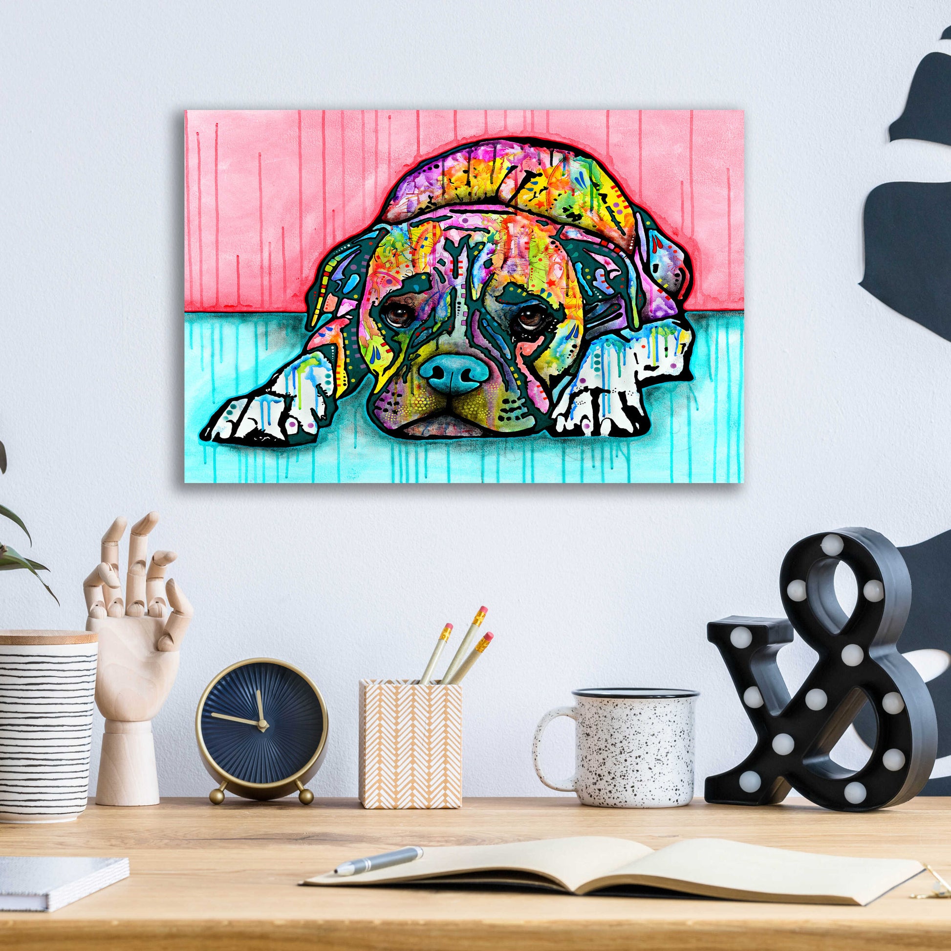 Epic Art 'Lying Boxer' by Dean Russo, Acrylic Glass Wall Art,16x12