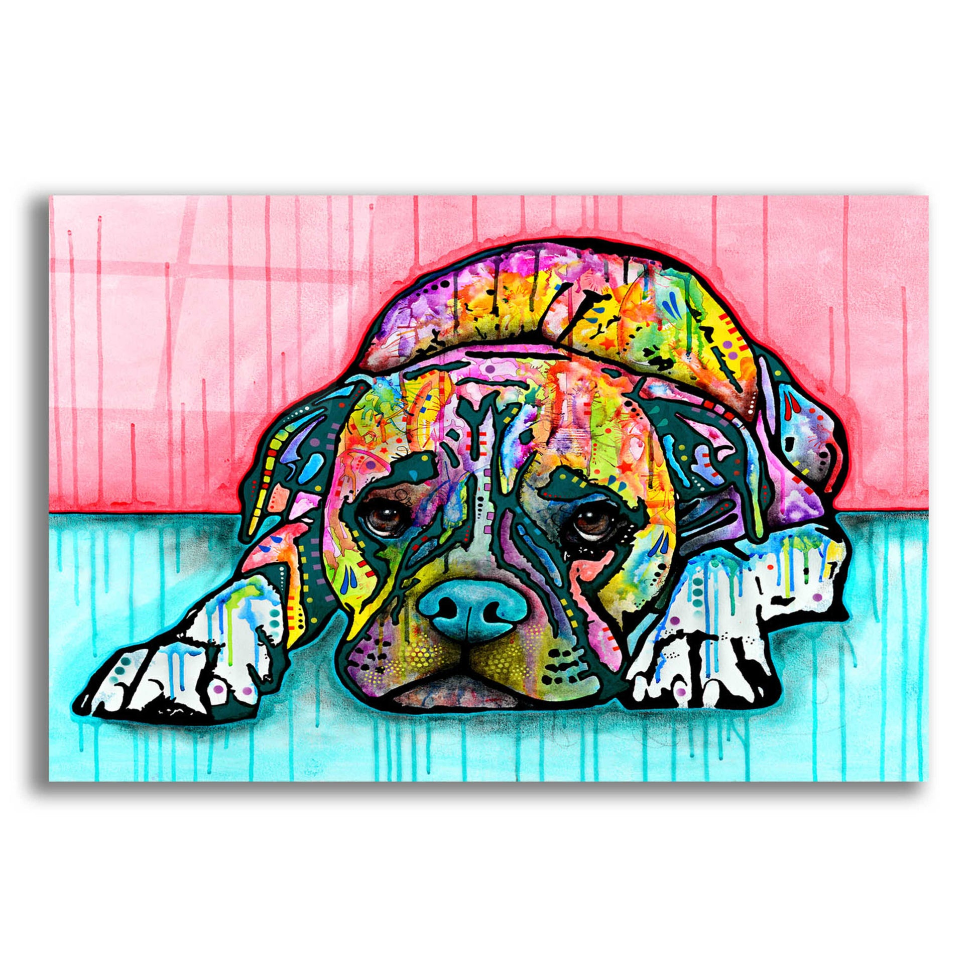 Epic Art 'Lying Boxer' by Dean Russo, Acrylic Glass Wall Art,16x12