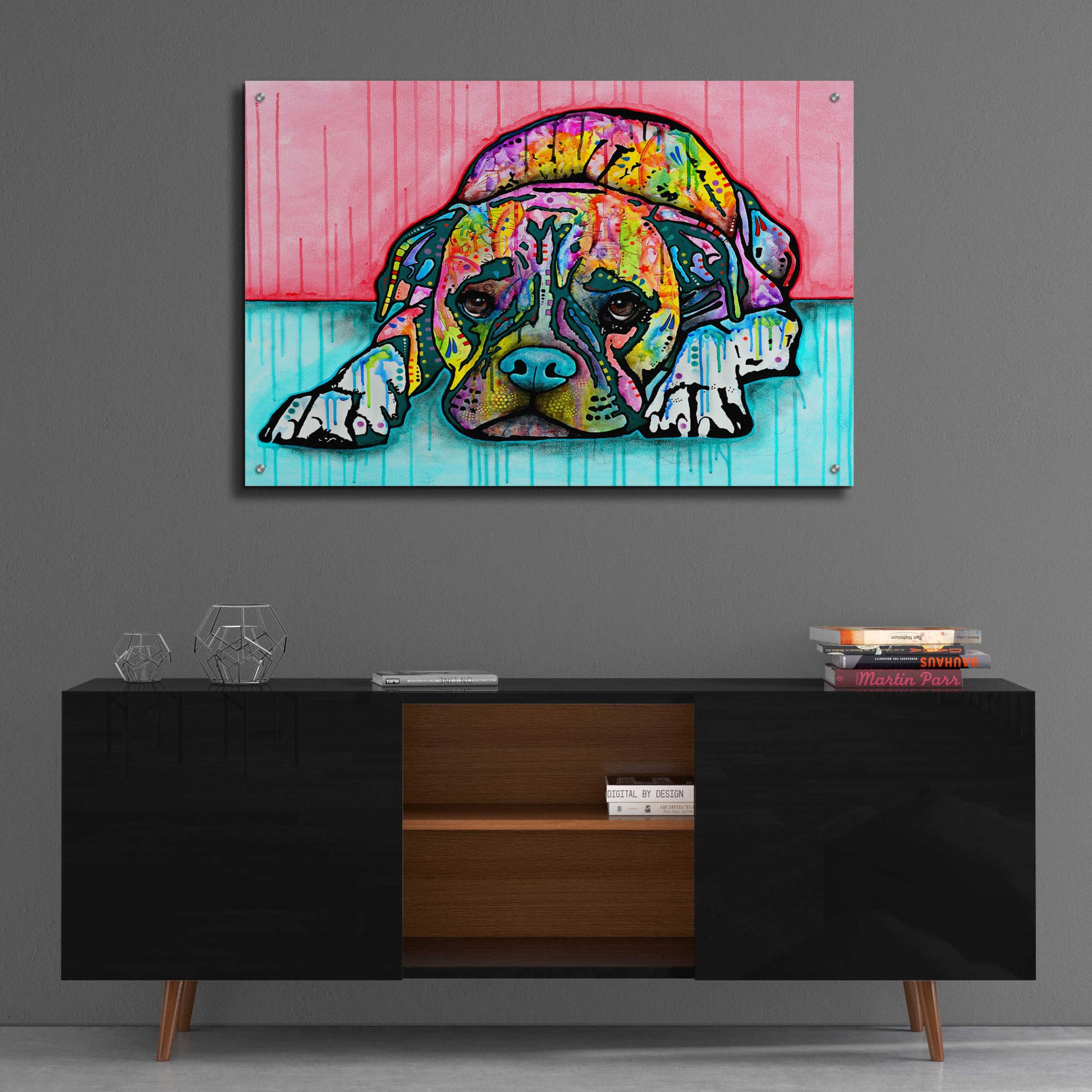 Epic Art 'Lying Boxer' by Dean Russo, Acrylic Glass Wall Art,36x24