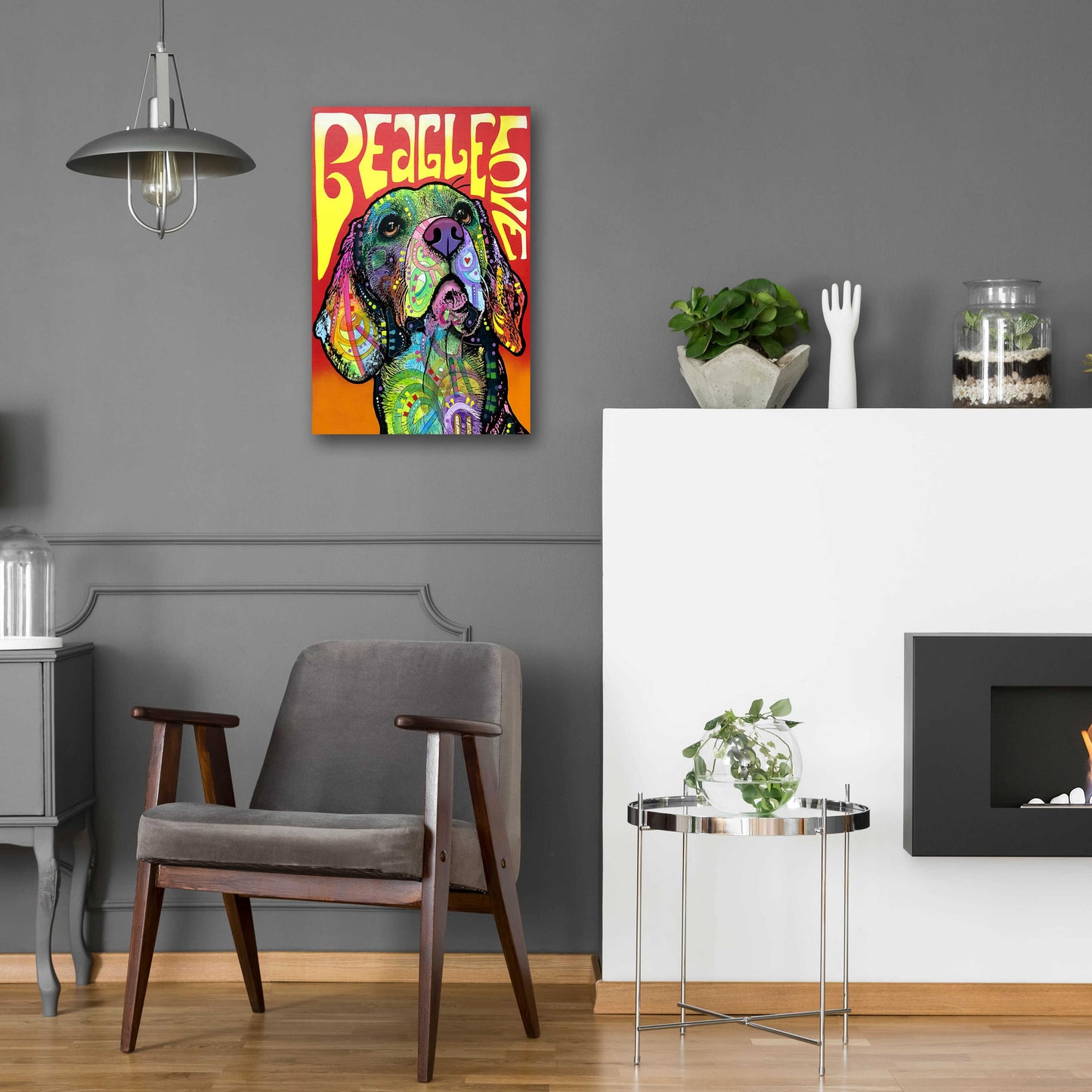 Epic Art 'Beagle Love' by Dean Russo, Acrylic Glass Wall Art,16x24