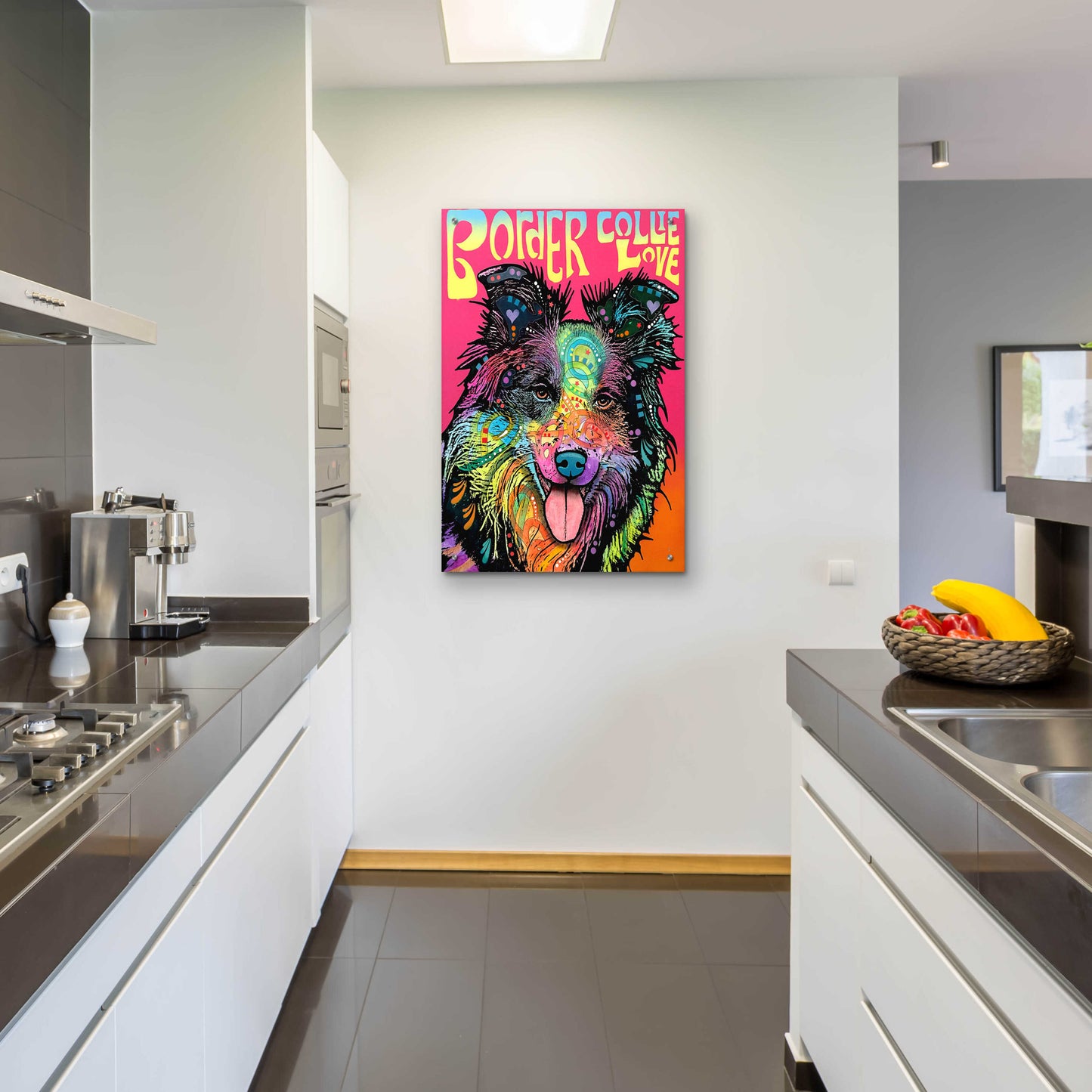 Epic Art 'Border Collie Luv' by Dean Russo, Acrylic Glass Wall Art,24x36