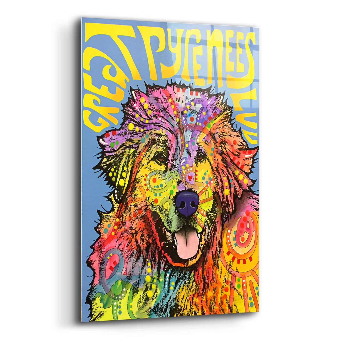 Epic Art 'Great Pyrenees' by Dean Russo, Acrylic Glass Wall Art,12x16