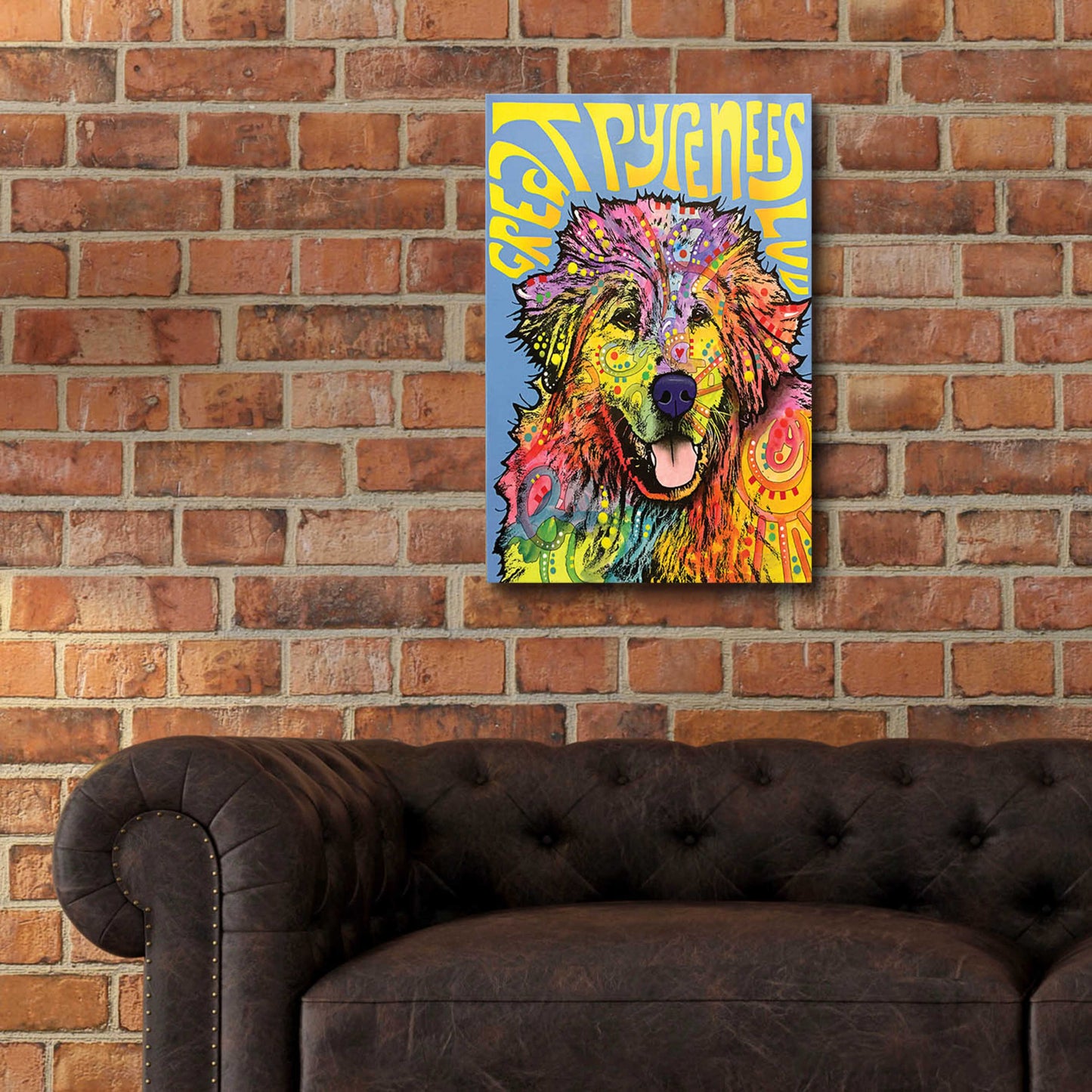 Epic Art 'Great Pyrenees' by Dean Russo, Acrylic Glass Wall Art,16x24