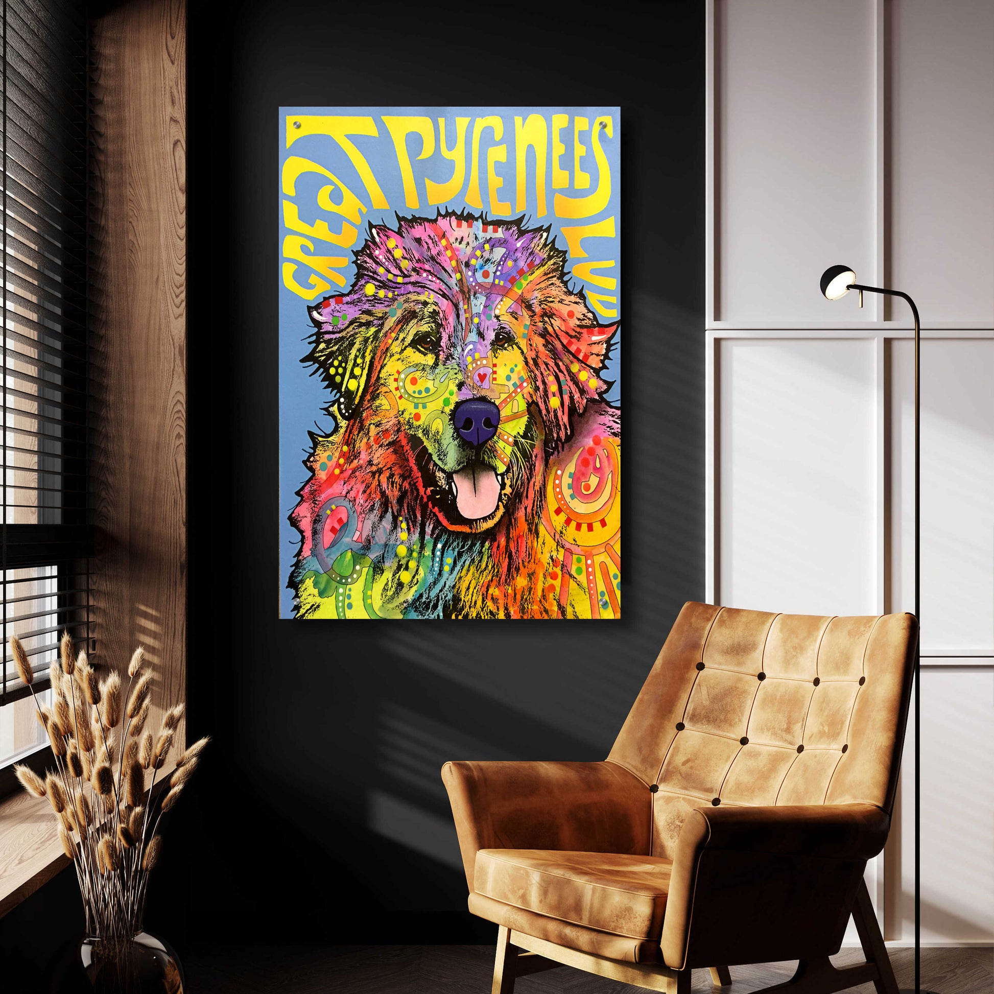 Epic Art 'Great Pyrenees' by Dean Russo, Acrylic Glass Wall Art,24x36