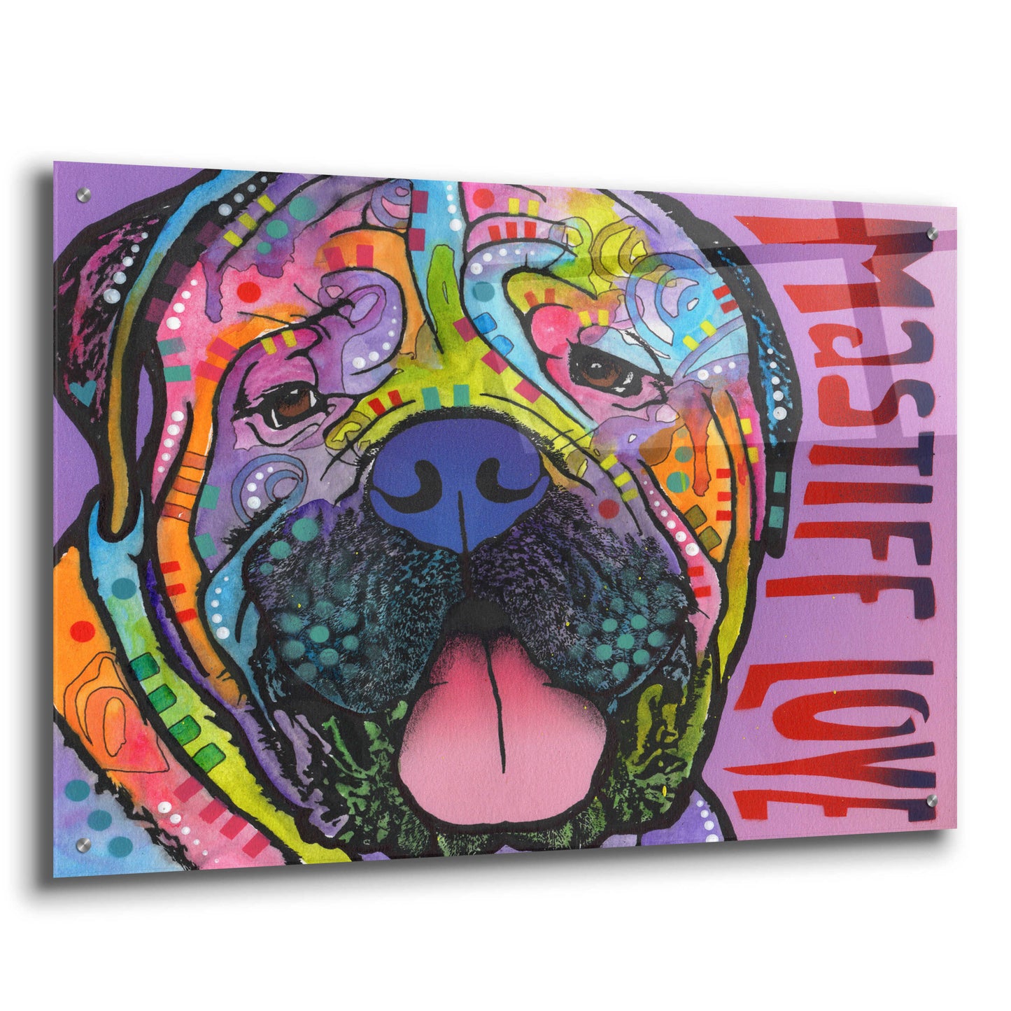 Epic Art 'Mastiff Love' by Dean Russo, Acrylic Glass Wall Art,36x24