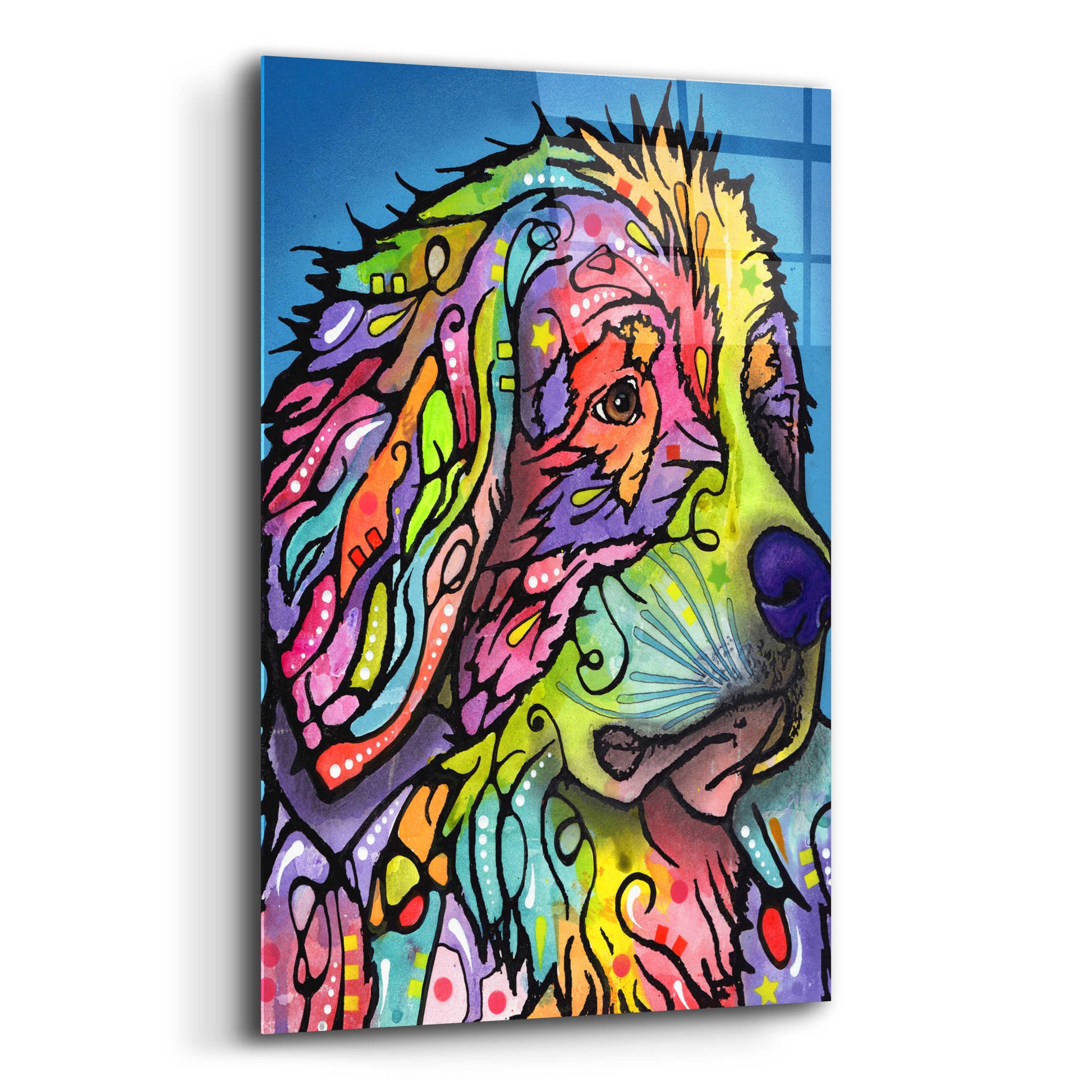 Epic Art 'Mountain Dog' by Dean Russo, Acrylic Glass Wall Art,12x16