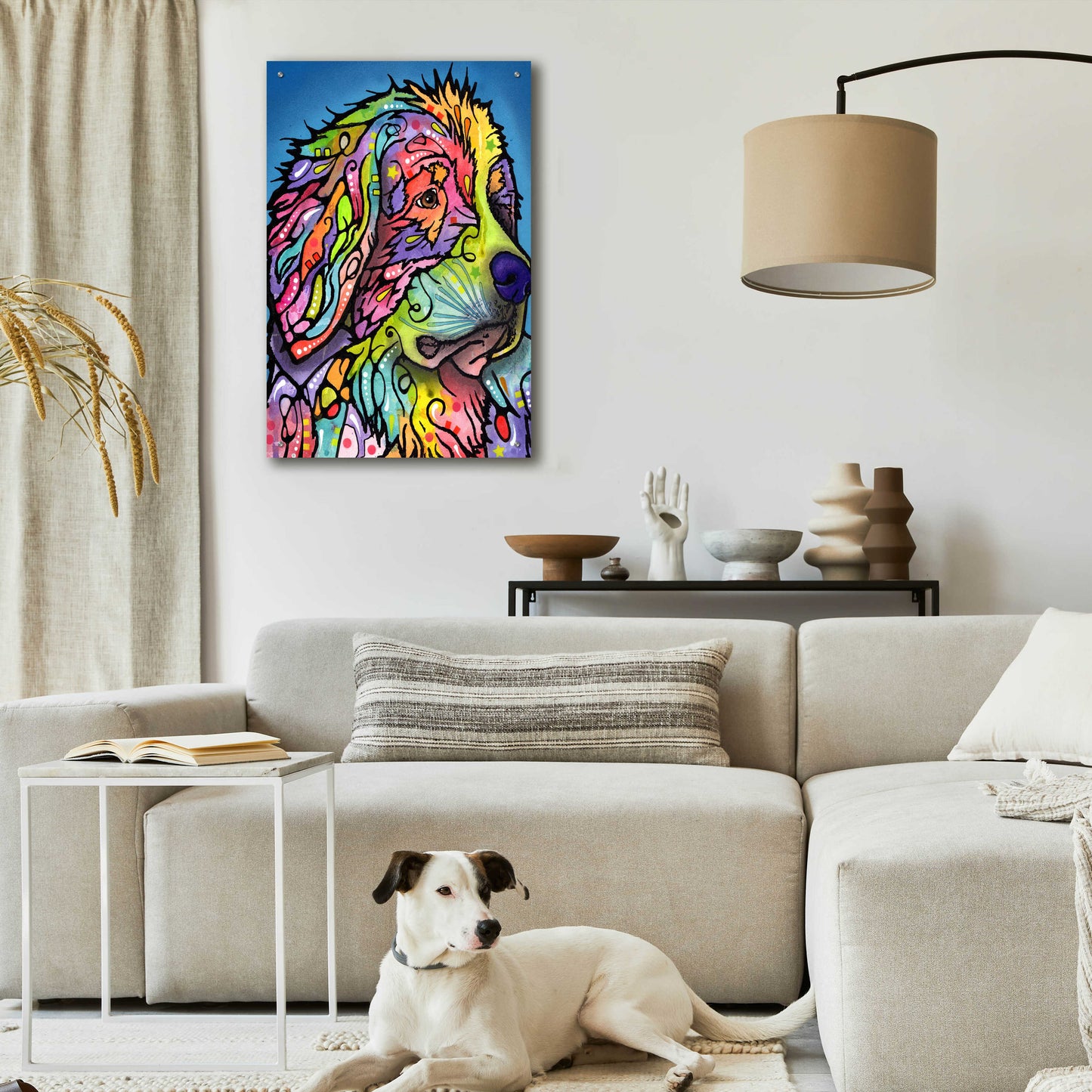 Epic Art 'Mountain Dog' by Dean Russo, Acrylic Glass Wall Art,24x36