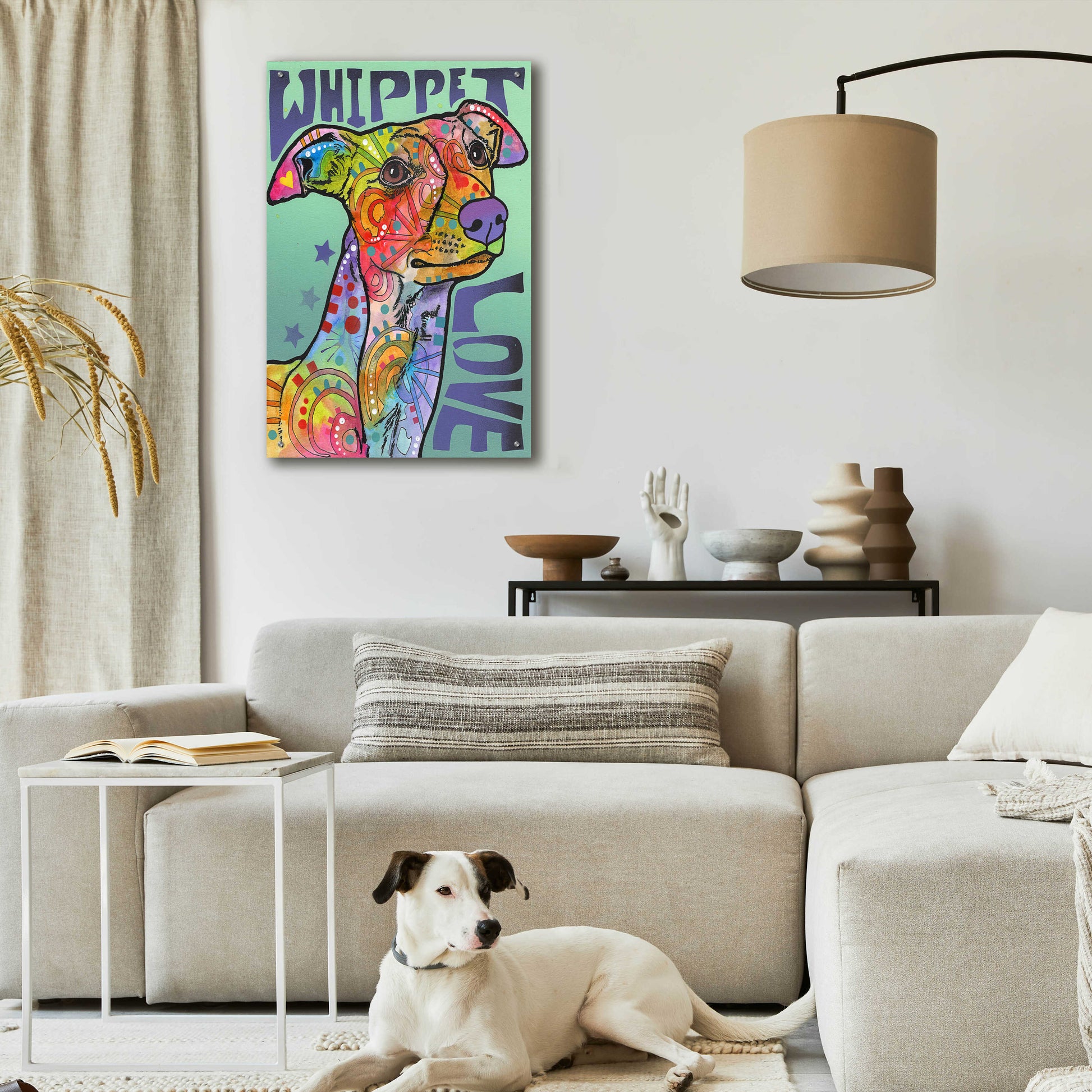 Epic Art 'Whippet Love' by Dean Russo, Acrylic Glass Wall Art,24x36