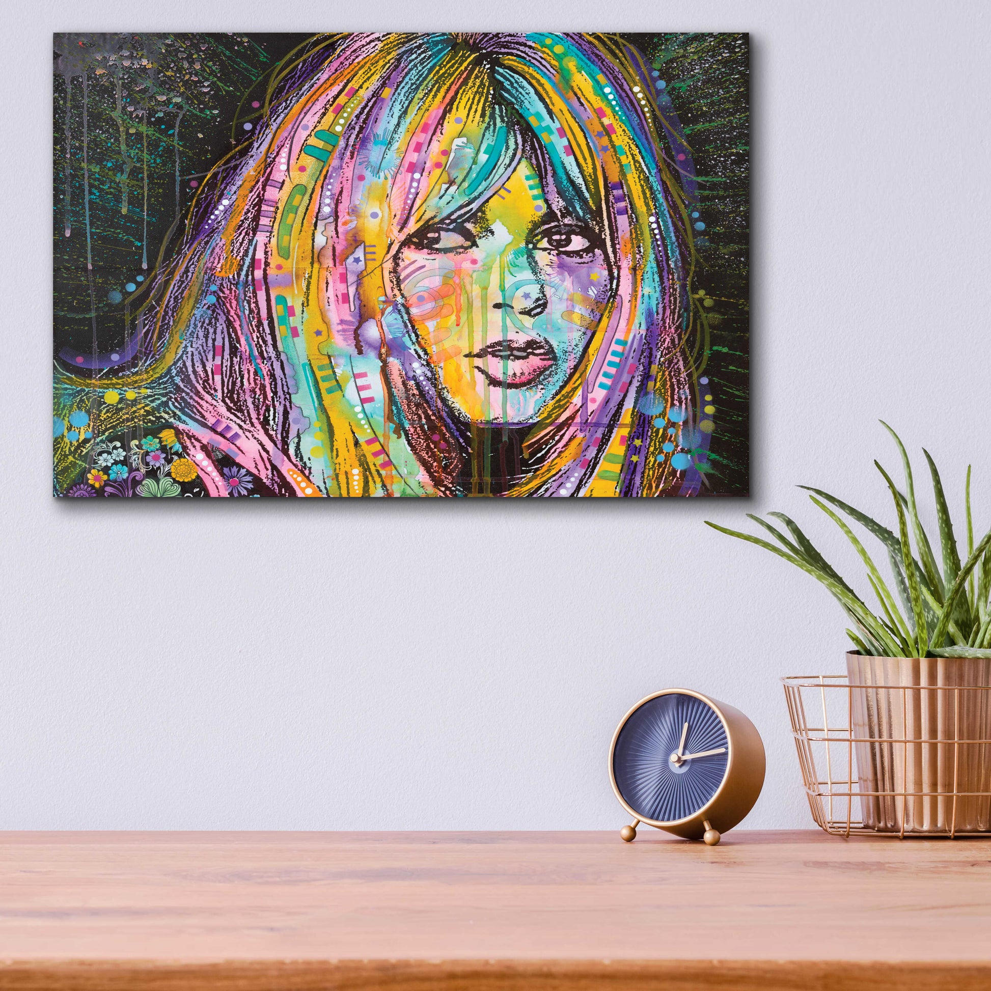 Epic Art 'Bardot1' by Dean Russo, Acrylic Glass Wall Art,16x12