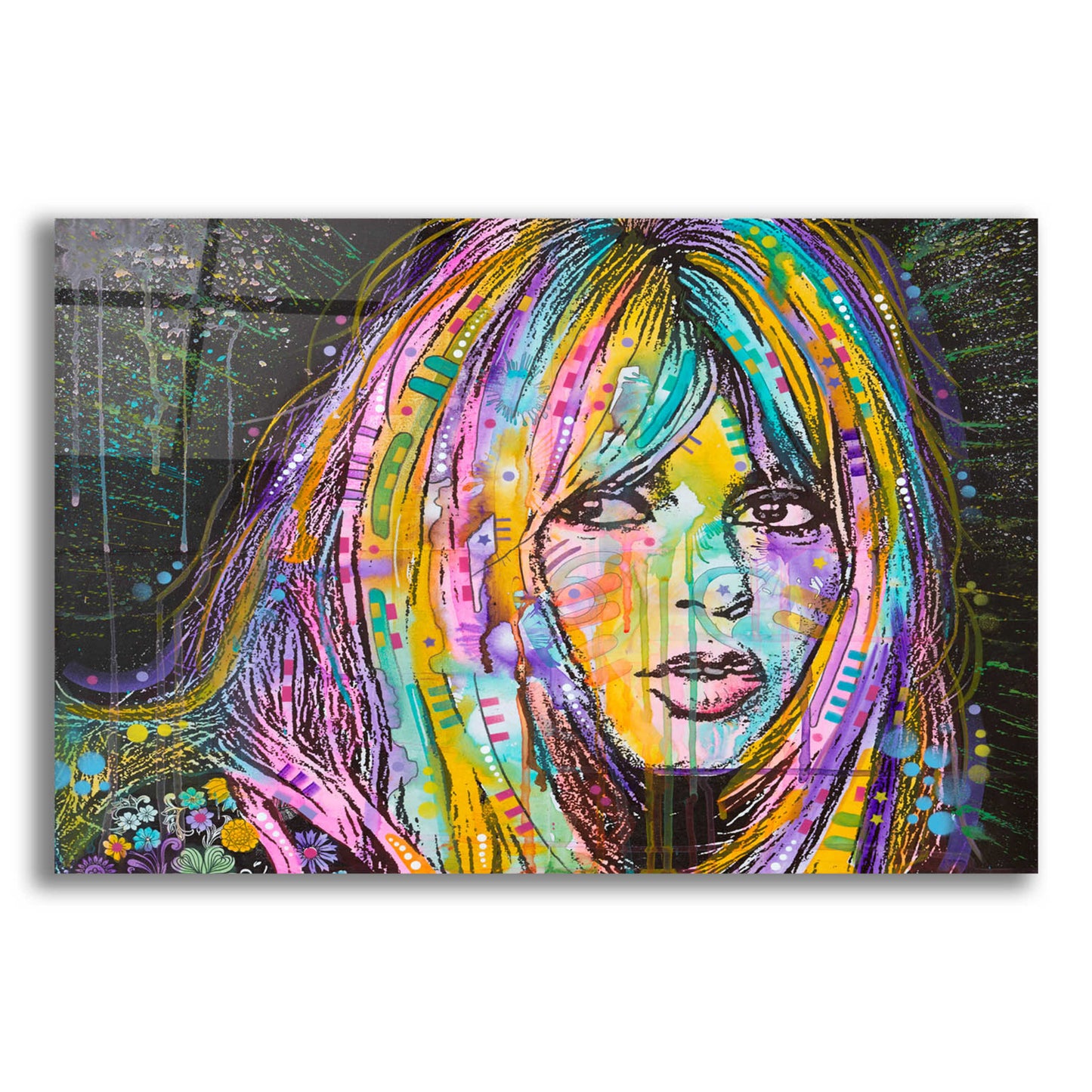 Epic Art 'Bardot1' by Dean Russo, Acrylic Glass Wall Art,16x12