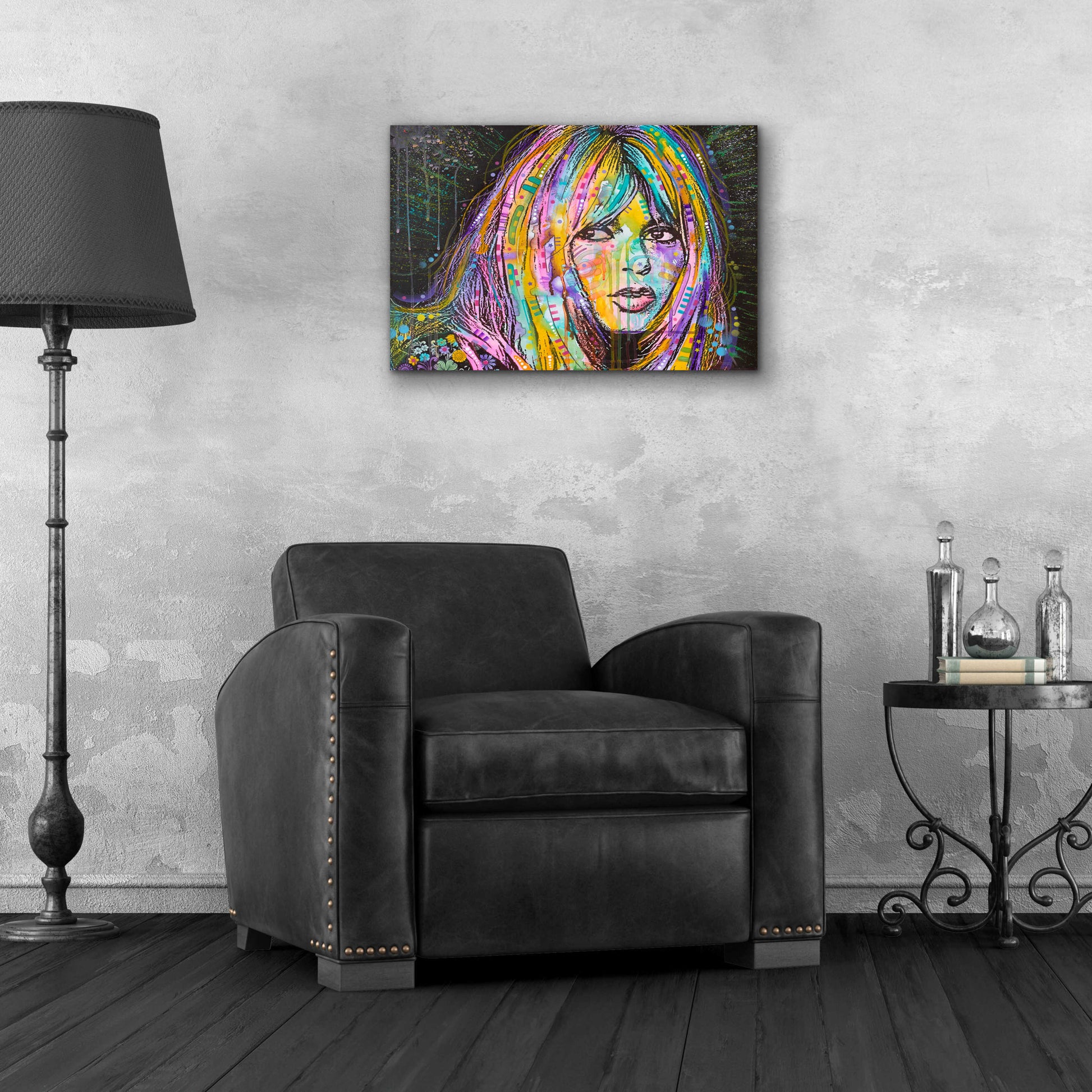 Epic Art 'Bardot1' by Dean Russo, Acrylic Glass Wall Art,24x16