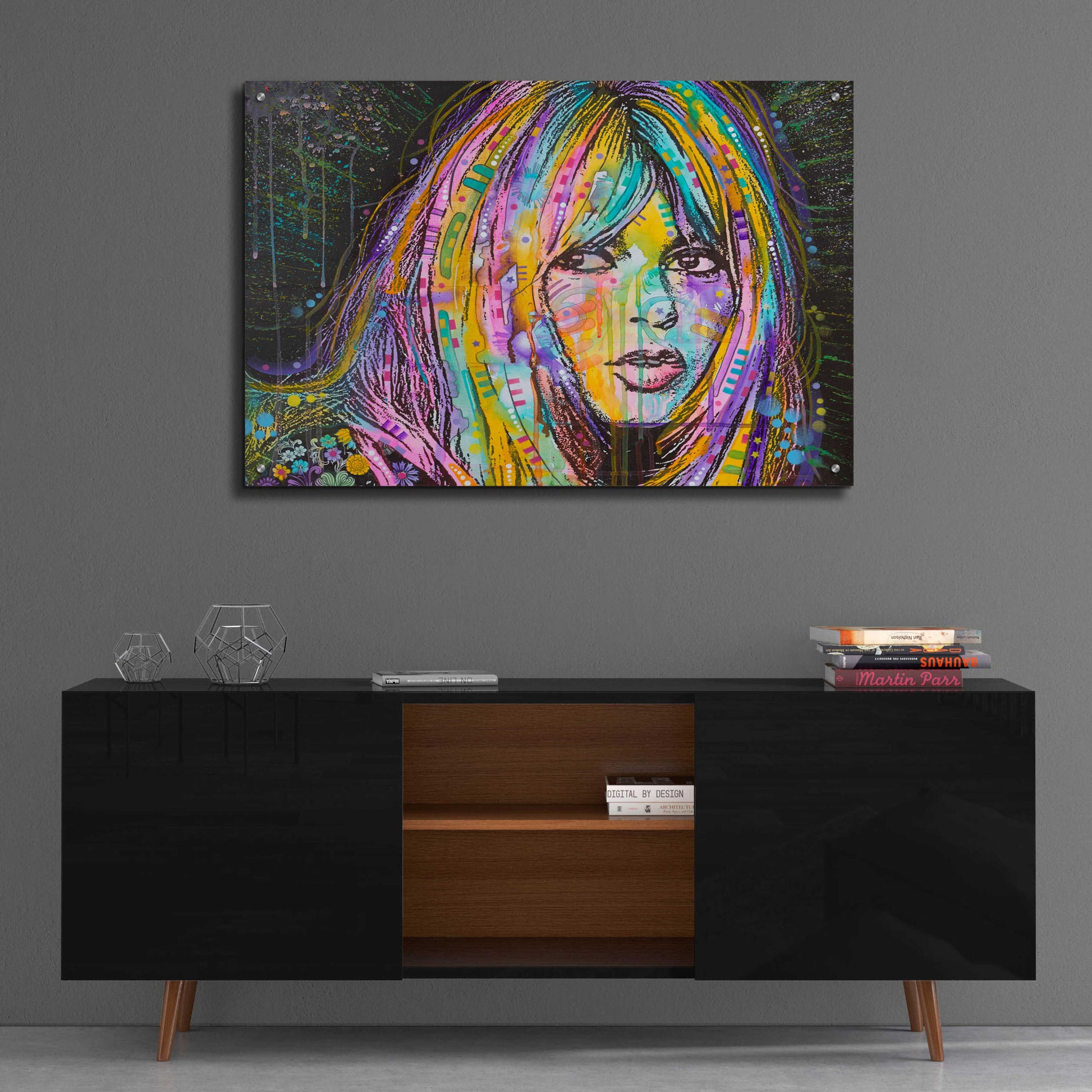 Epic Art 'Bardot1' by Dean Russo, Acrylic Glass Wall Art,36x24