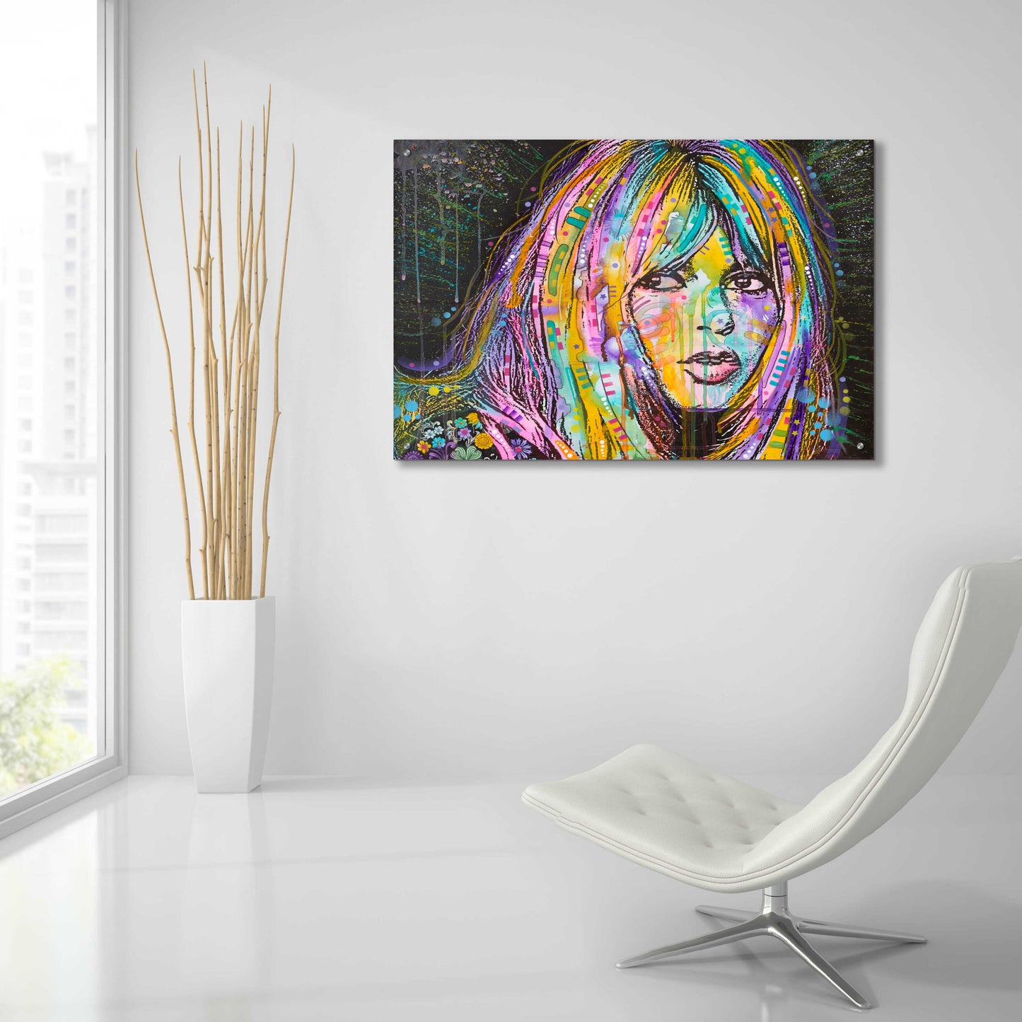 Epic Art 'Bardot1' by Dean Russo, Acrylic Glass Wall Art,36x24