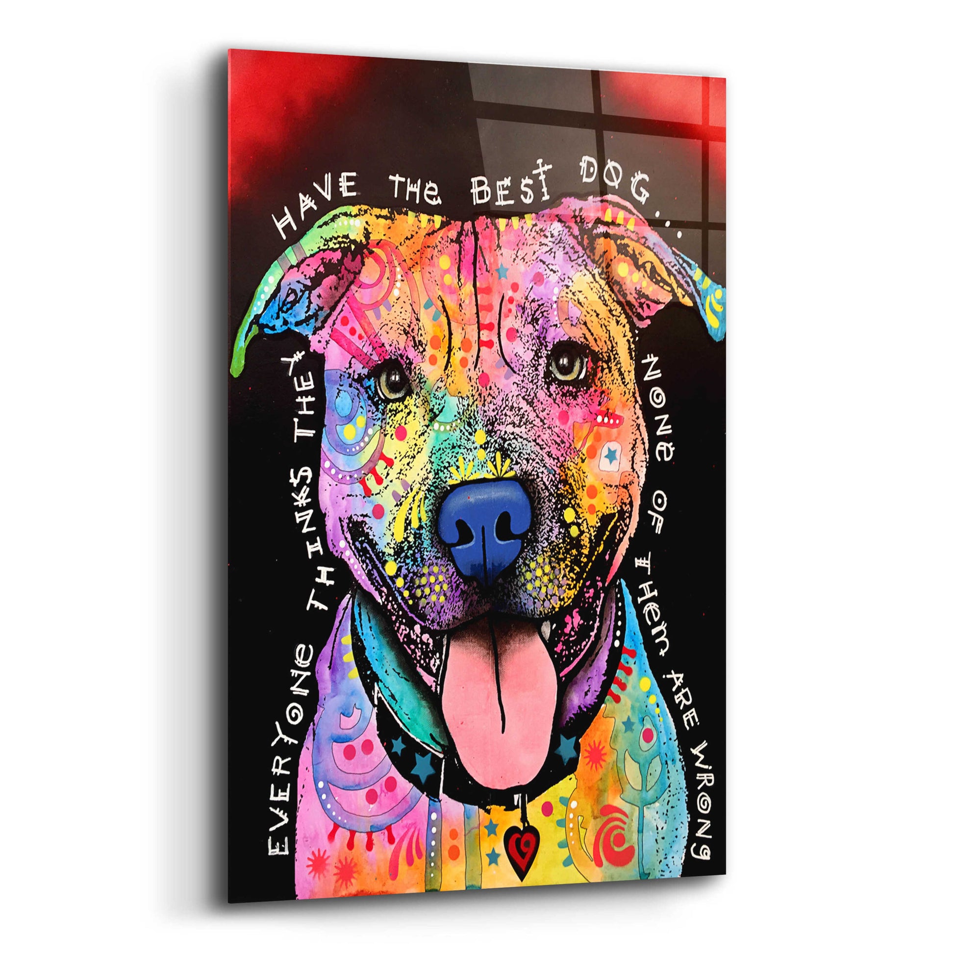 Epic Art 'Best Dog' by Dean Russo, Acrylic Glass Wall Art,12x16