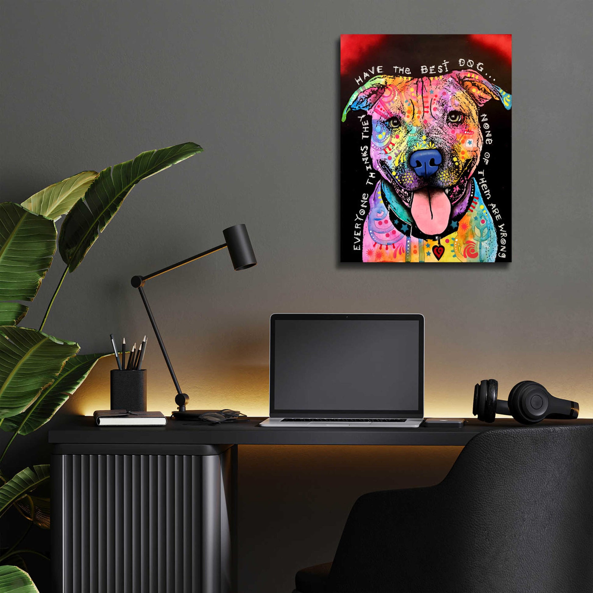 Epic Art 'Best Dog' by Dean Russo, Acrylic Glass Wall Art,12x16