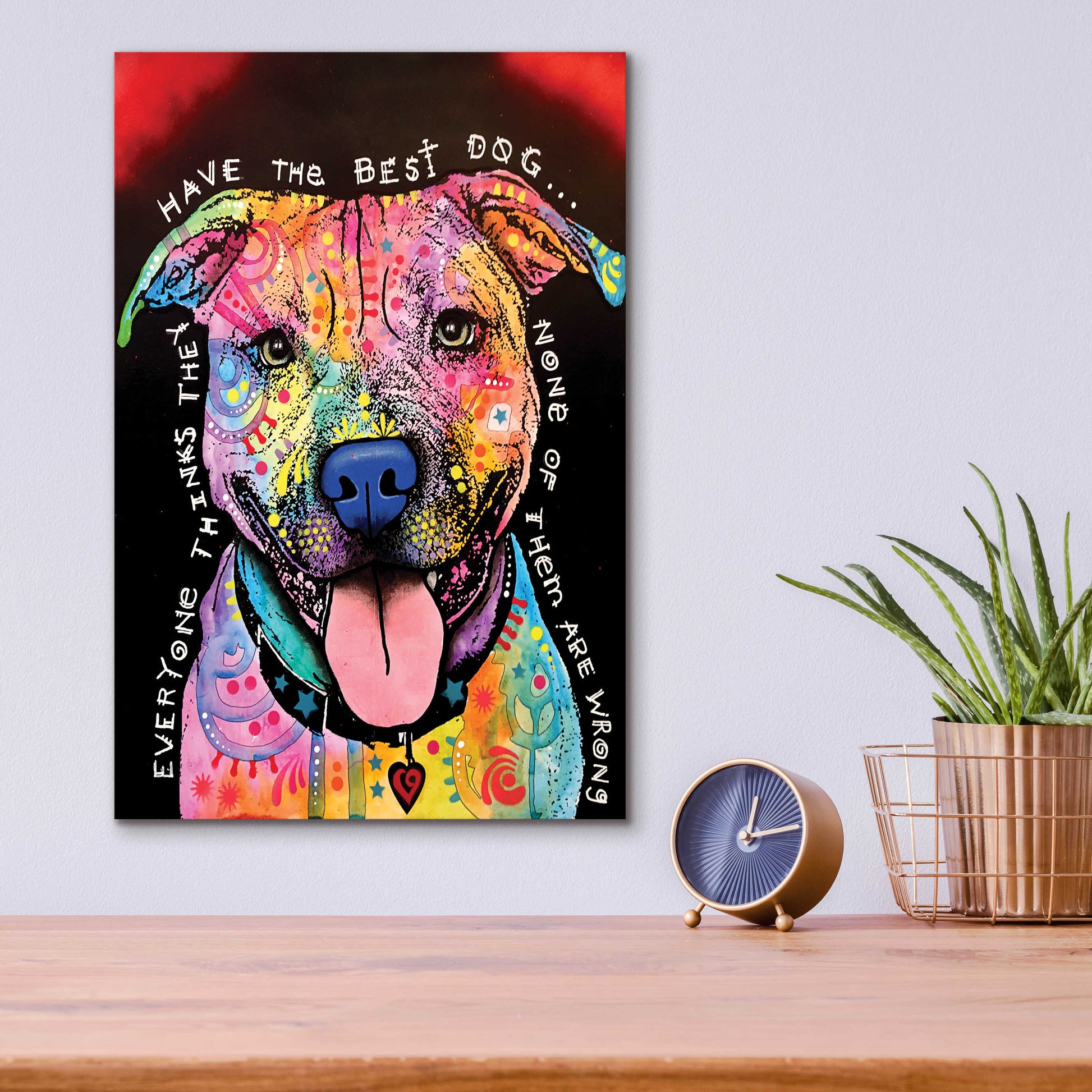 Epic Art 'Best Dog' by Dean Russo, Acrylic Glass Wall Art,12x16