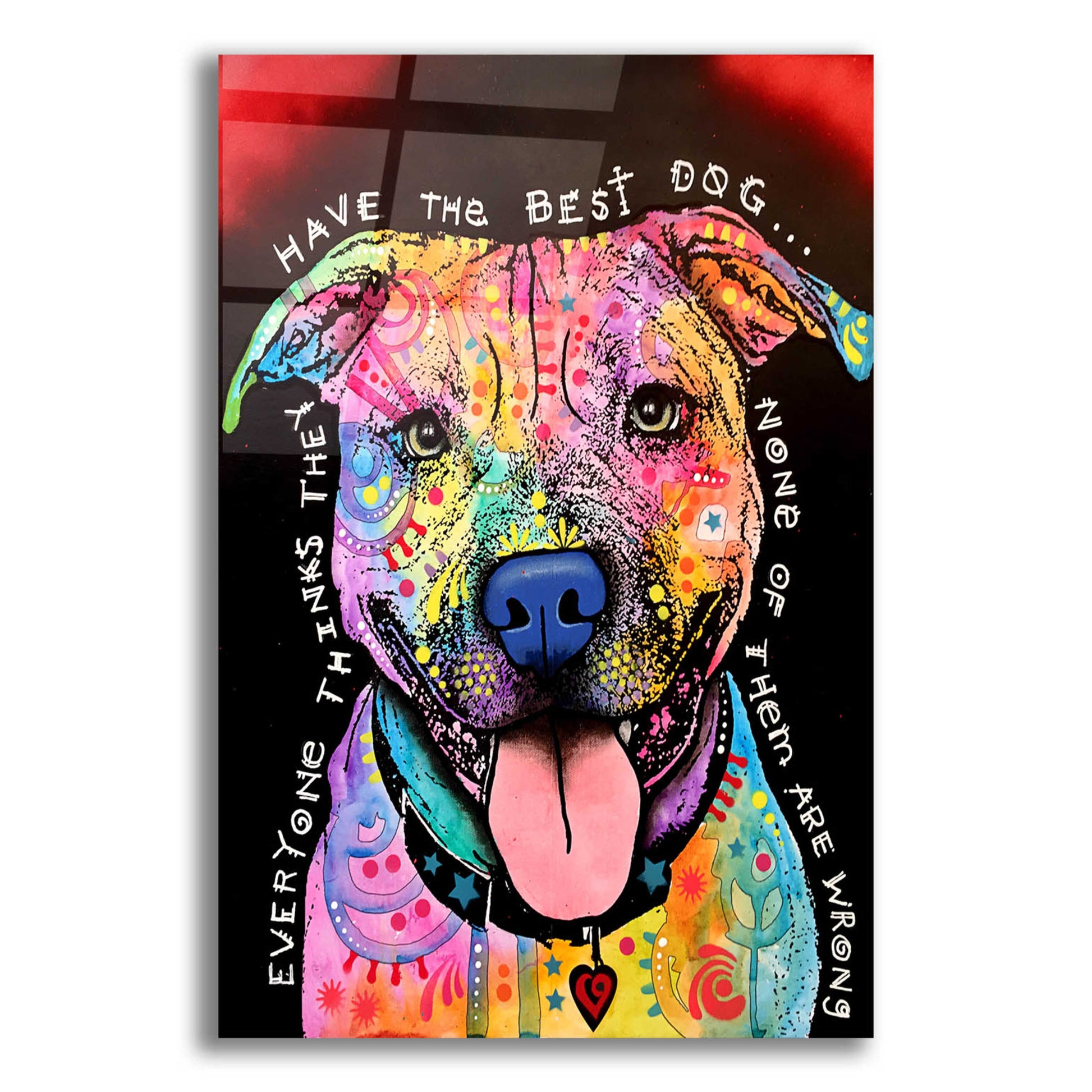 Epic Art 'Best Dog' by Dean Russo, Acrylic Glass Wall Art,12x16