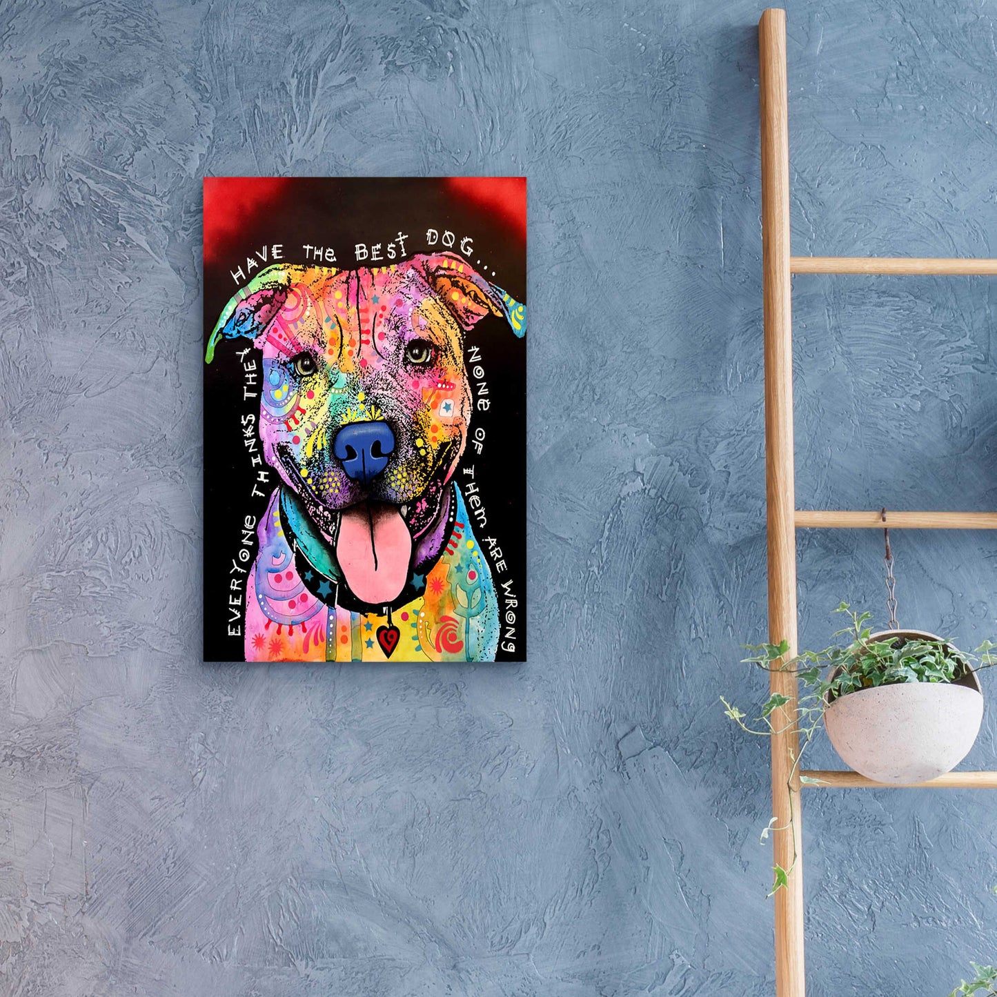 Epic Art 'Best Dog' by Dean Russo, Acrylic Glass Wall Art,16x24