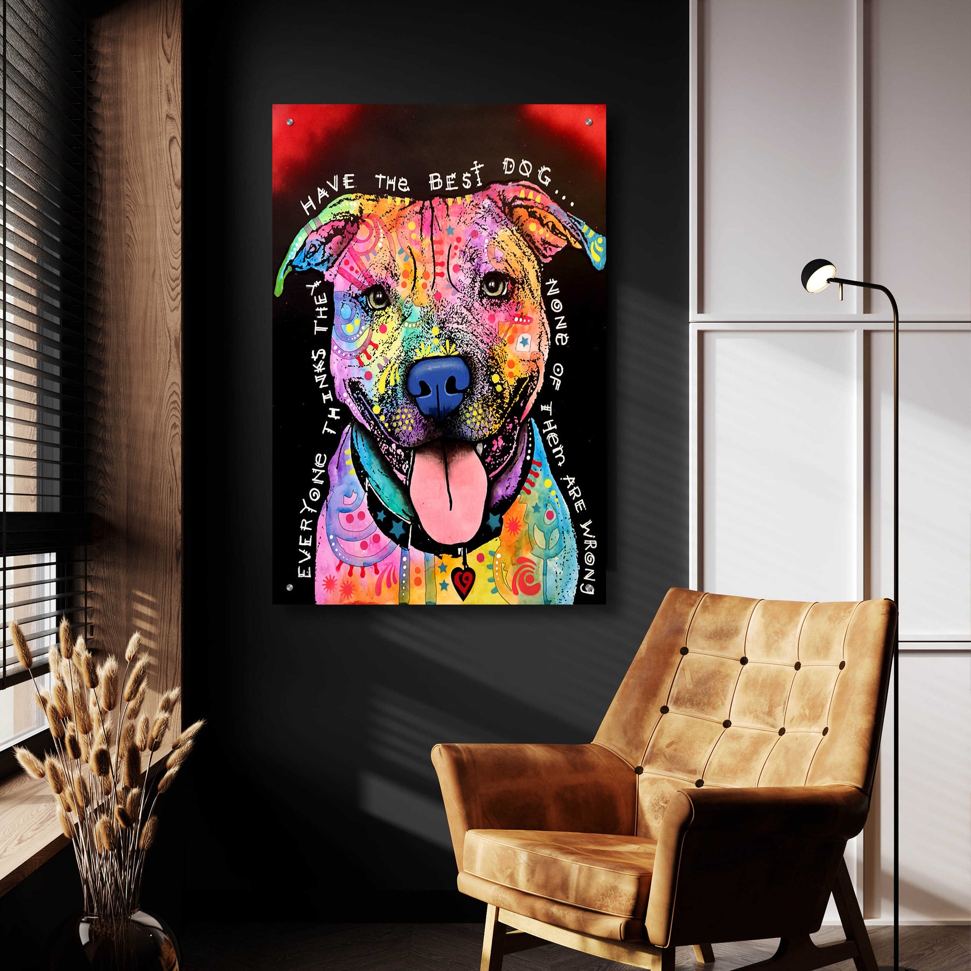 Epic Art 'Best Dog' by Dean Russo, Acrylic Glass Wall Art,24x36