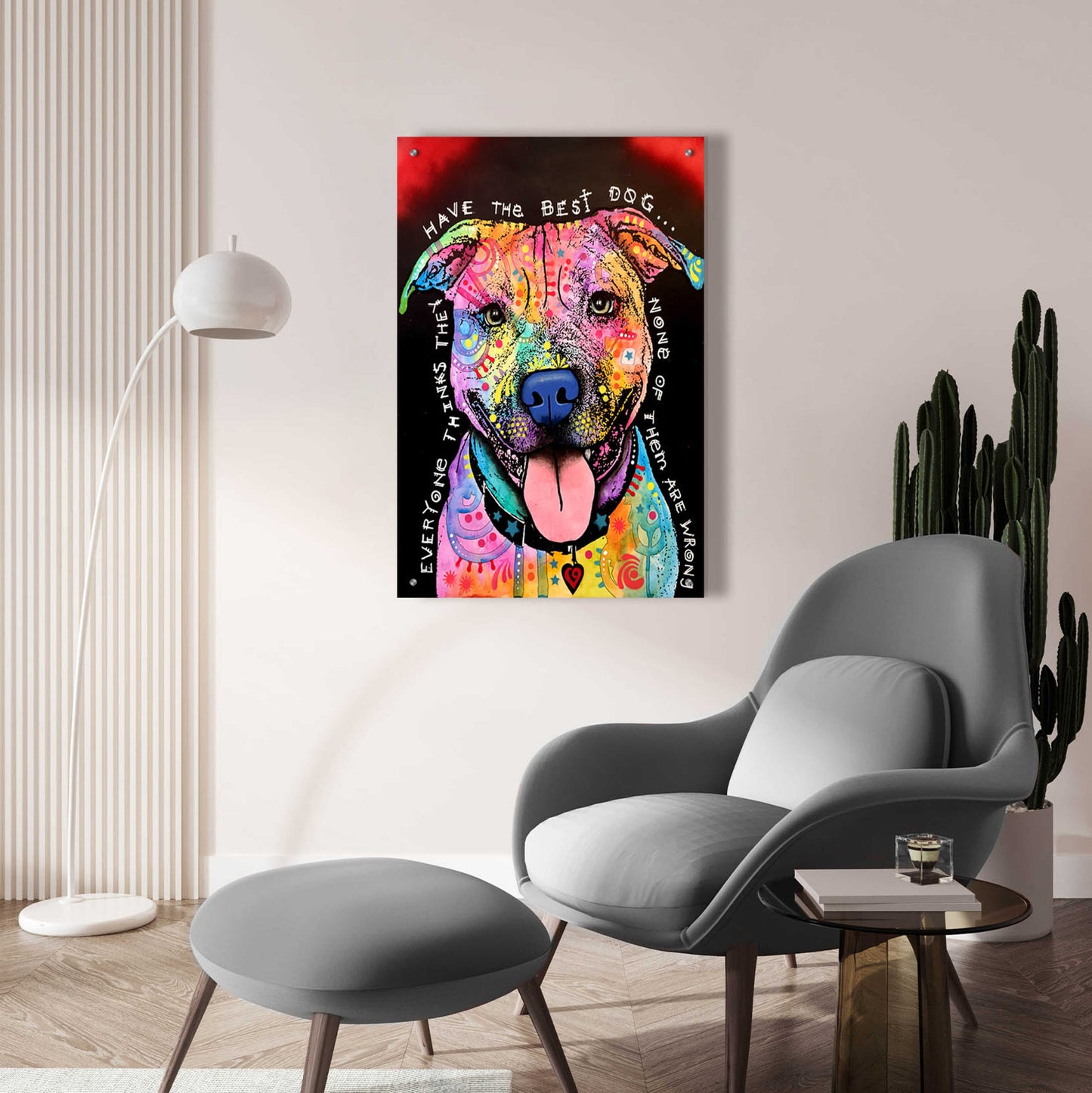 Epic Art 'Best Dog' by Dean Russo, Acrylic Glass Wall Art,24x36