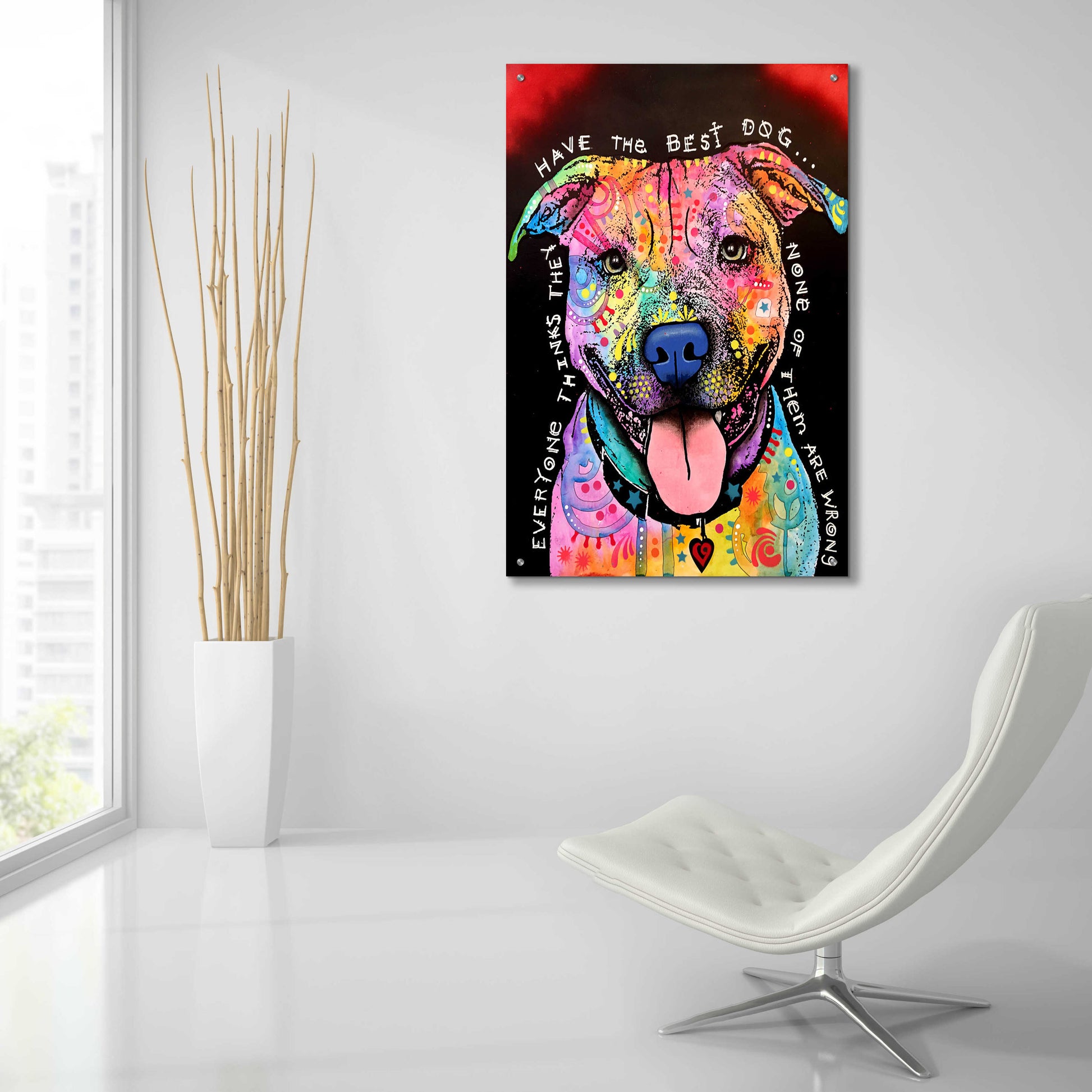 Epic Art 'Best Dog' by Dean Russo, Acrylic Glass Wall Art,24x36