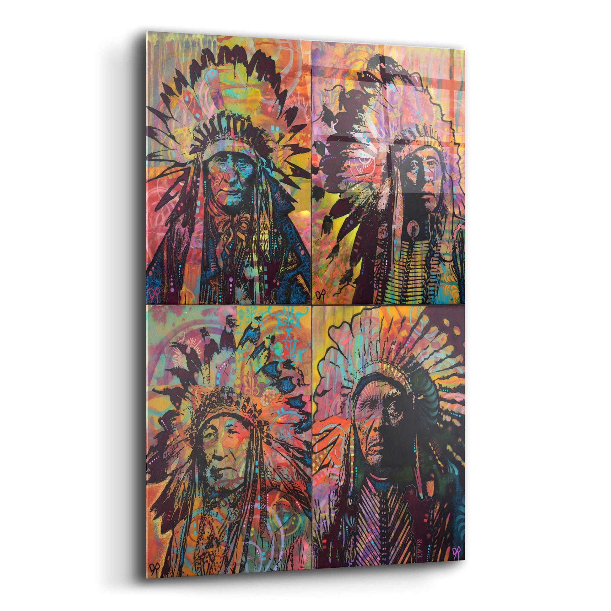 Epic Art 'Chiefs Quadrant' by Dean Russo, Acrylic Glass Wall Art,12x16