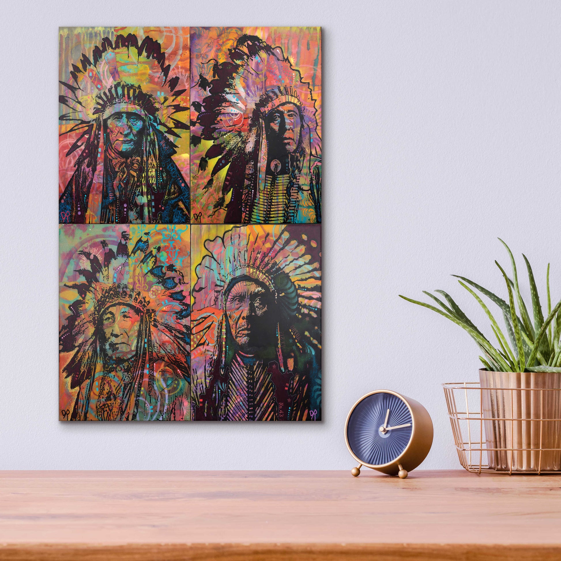 Epic Art 'Chiefs Quadrant' by Dean Russo, Acrylic Glass Wall Art,12x16